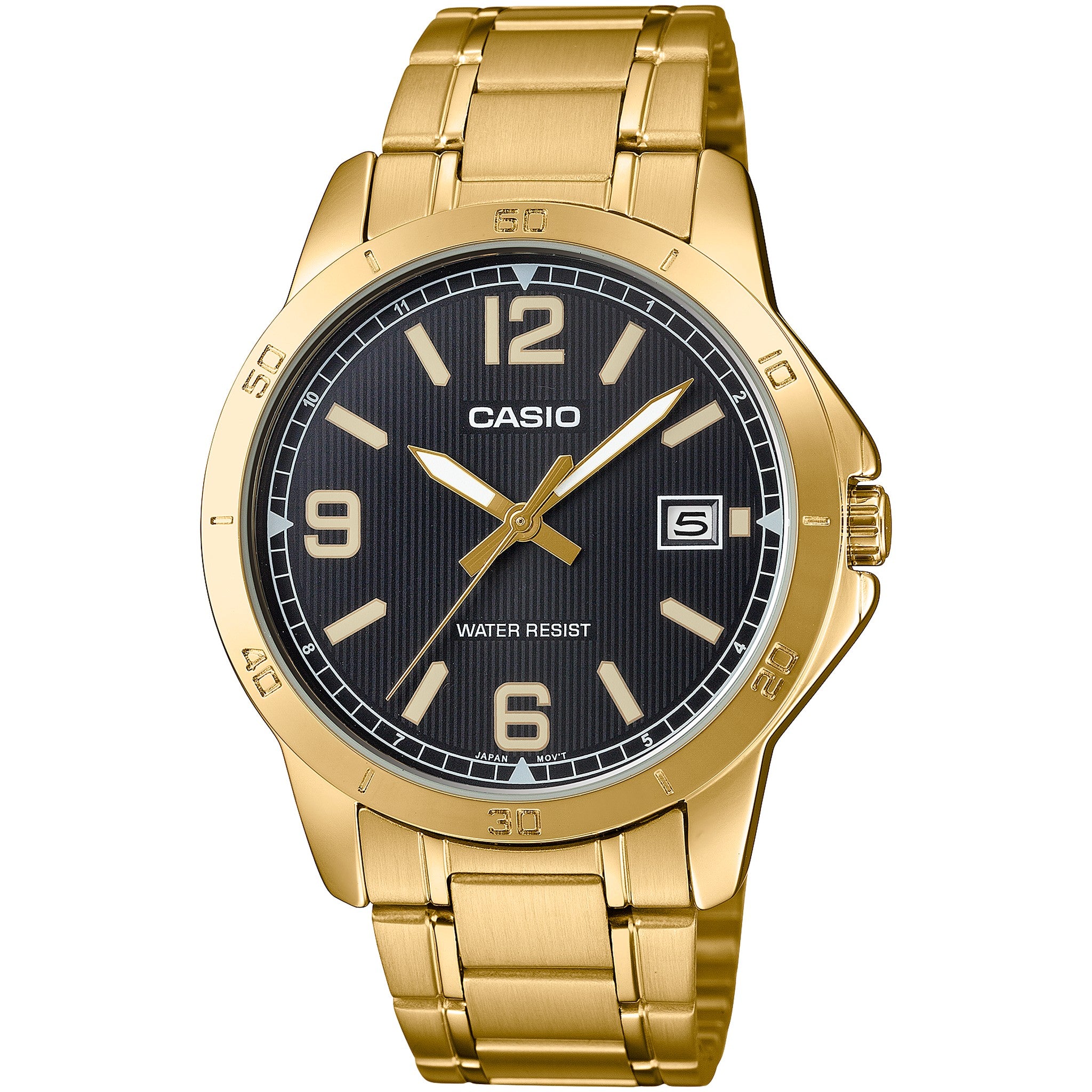 Casio Men's Watch MTP-V004G-1B Quartz Analog Gold Black