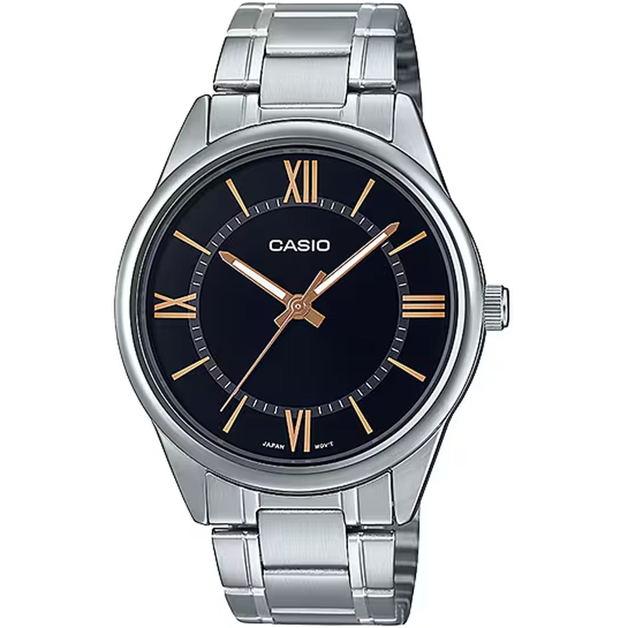 Casio Men's Watch MTP-V005D-1B5 Quartz Analog Silver Black