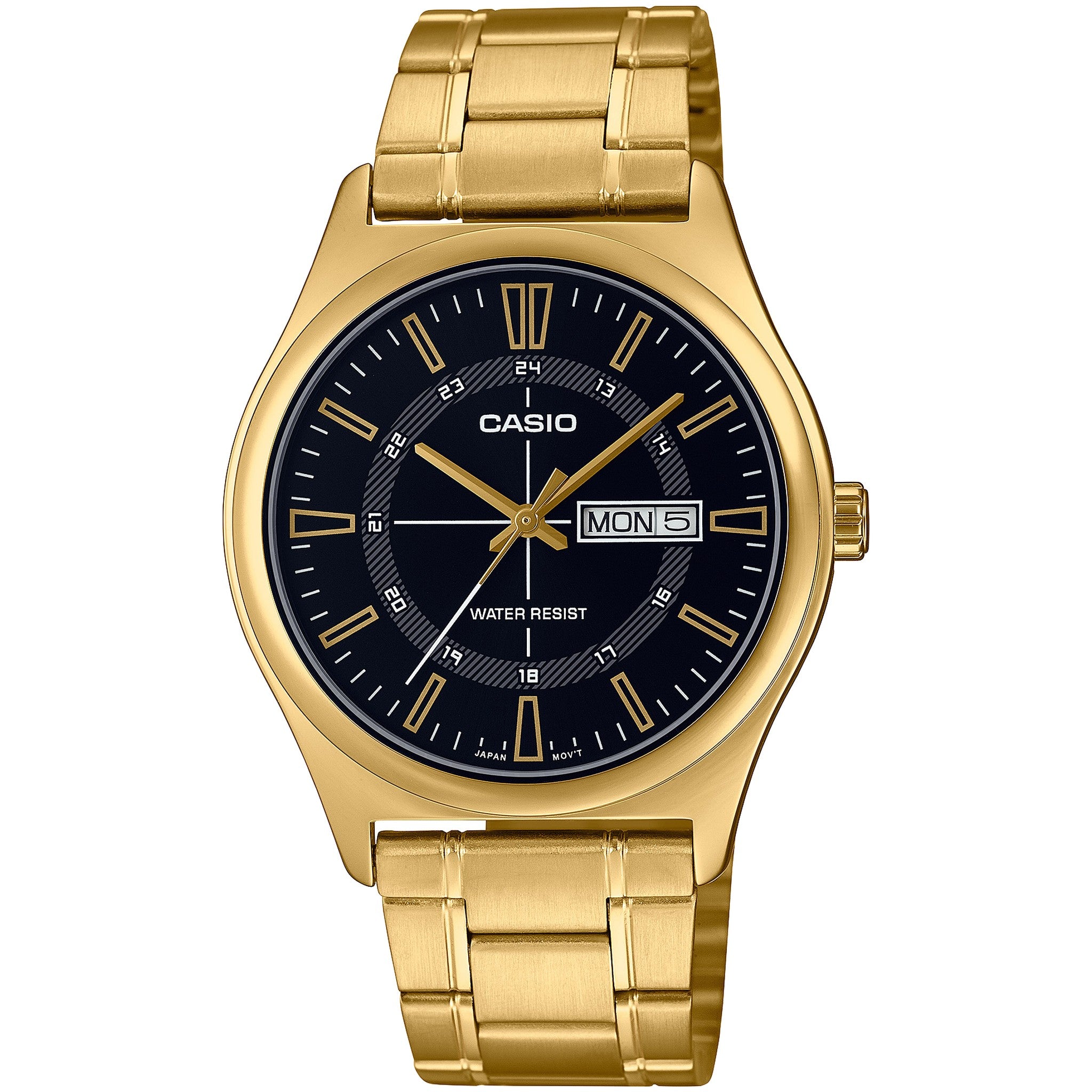 Casio Men's Watch MTP-V006G-1C Quartz Analog Gold Black