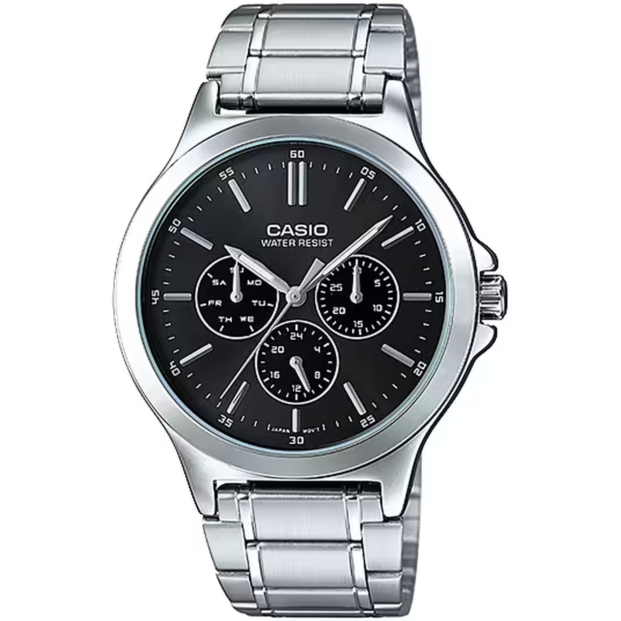 Casio Men's Watch MTP-V300D-1A Quartz Analog Silver Black