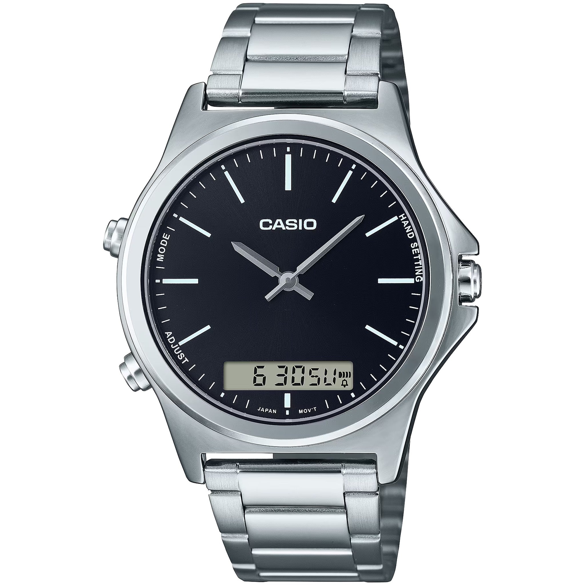 Casio Men's Watch MTP-VC01D-1E Quartz Analog Silver Black