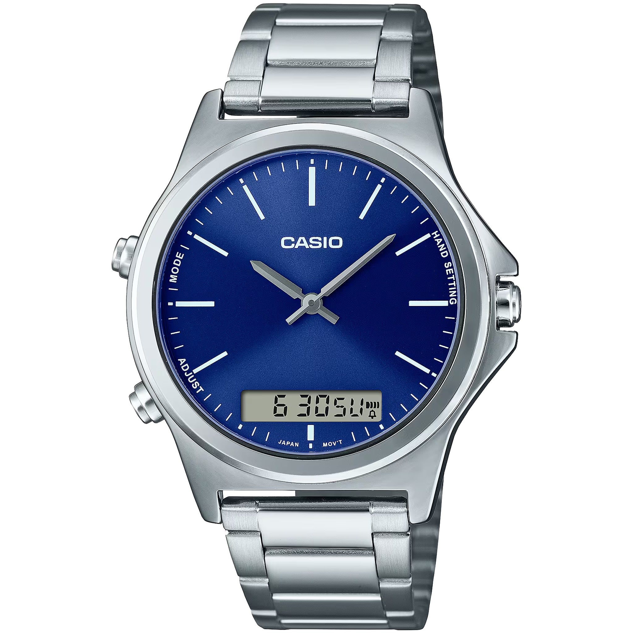 Casio Men's Watch MTP-VC01D-2E Quartz Analog Silver Blue
