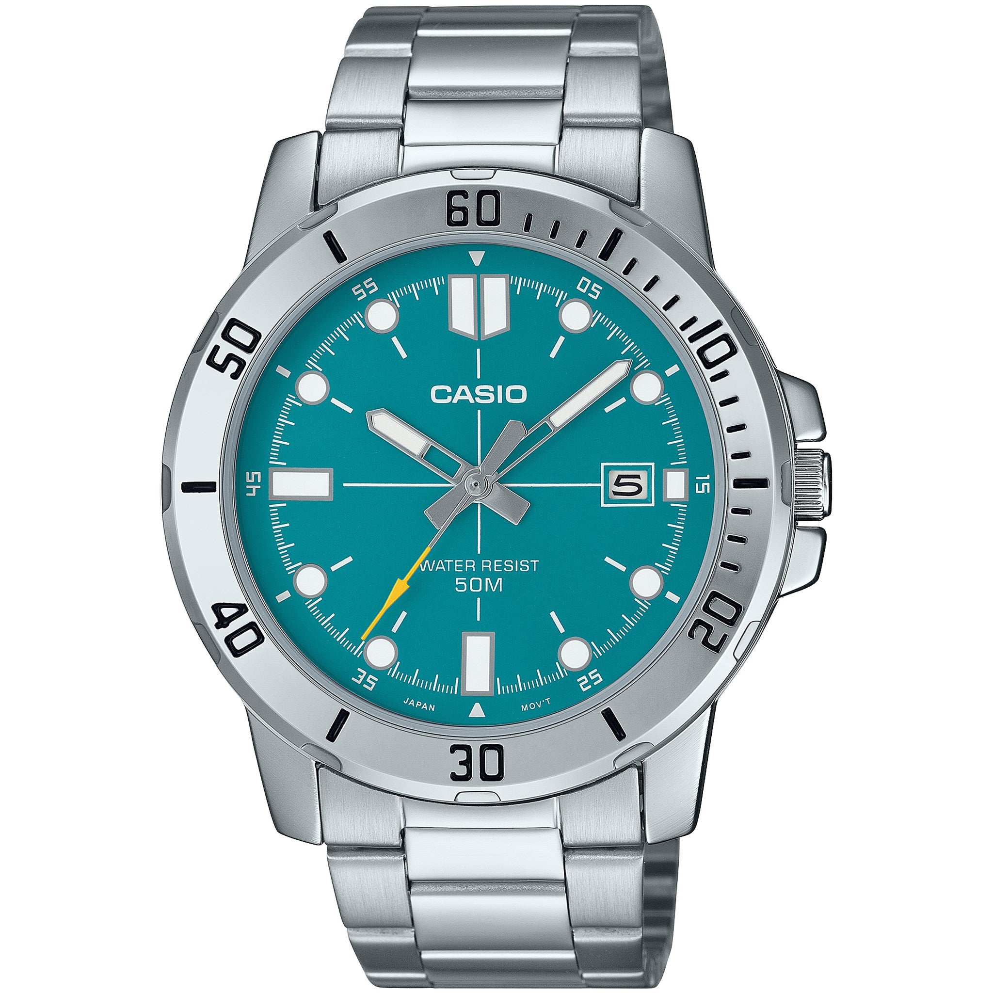 Casio Men's Watch MTP-VD01D-3E2 Quartz Analog Silver Blue