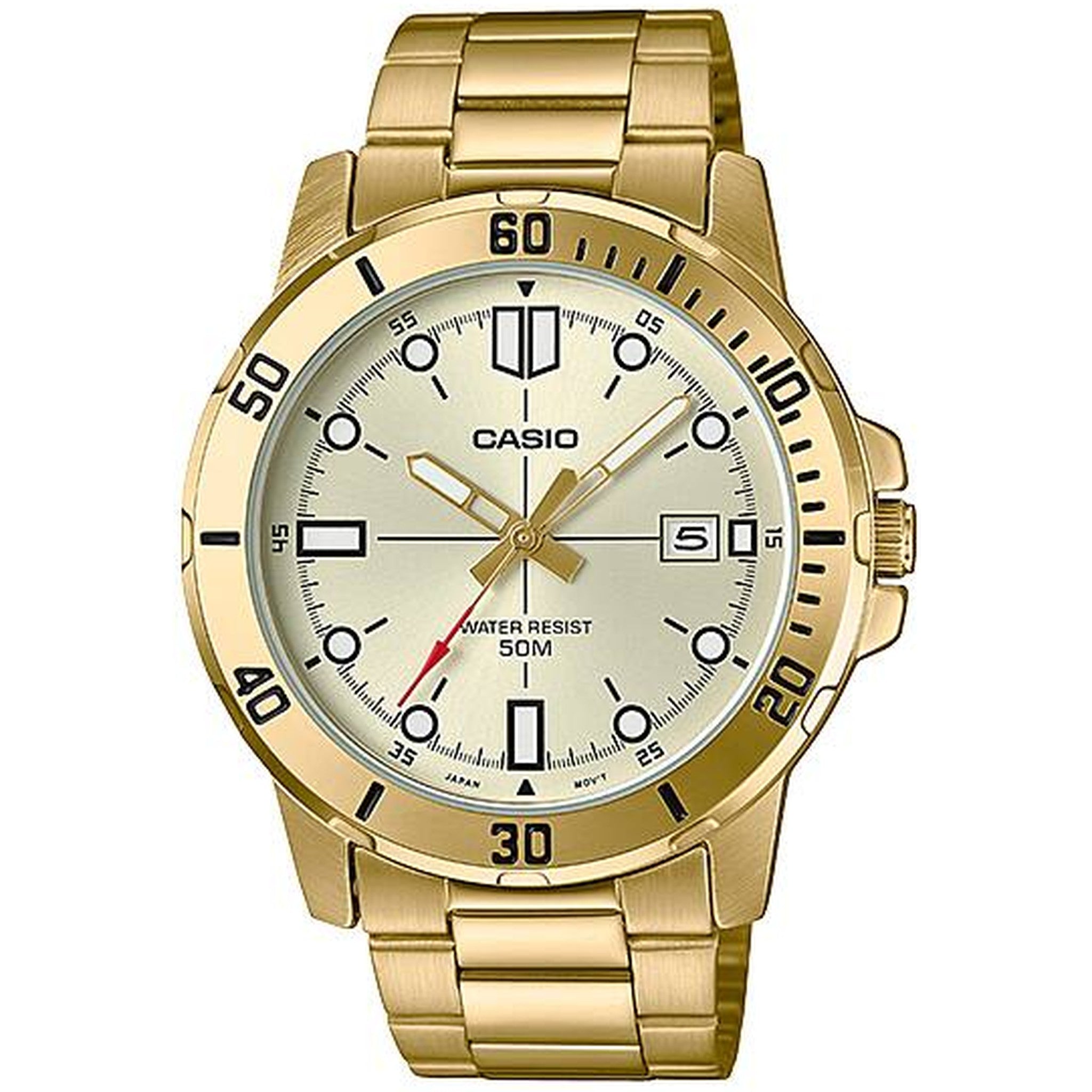 Casio Men's Watch MTP-VD01G-9E Quartz Analog Gold