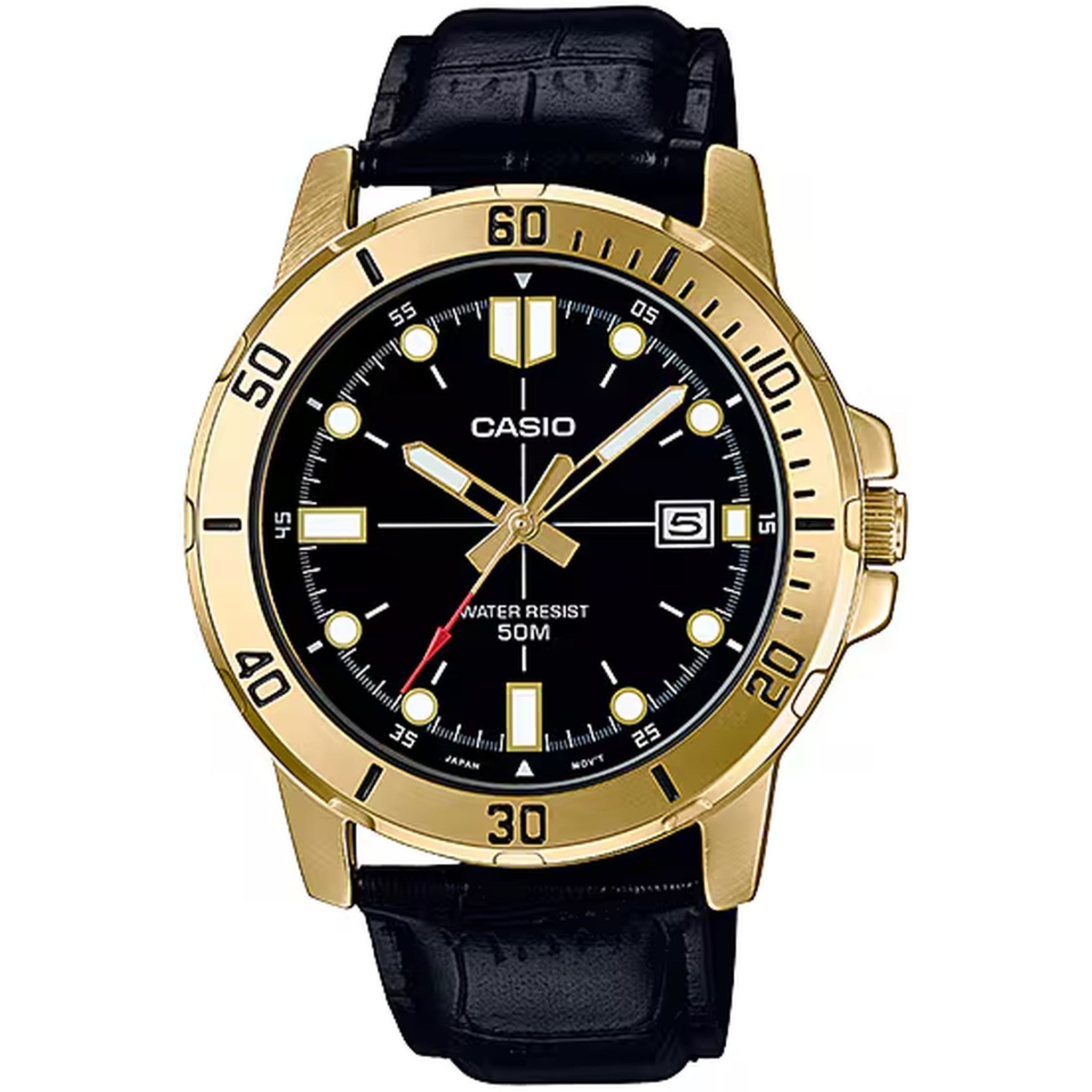 Casio Men's Watch MTP-VD01GL-1E Quartz Analog Gold Black