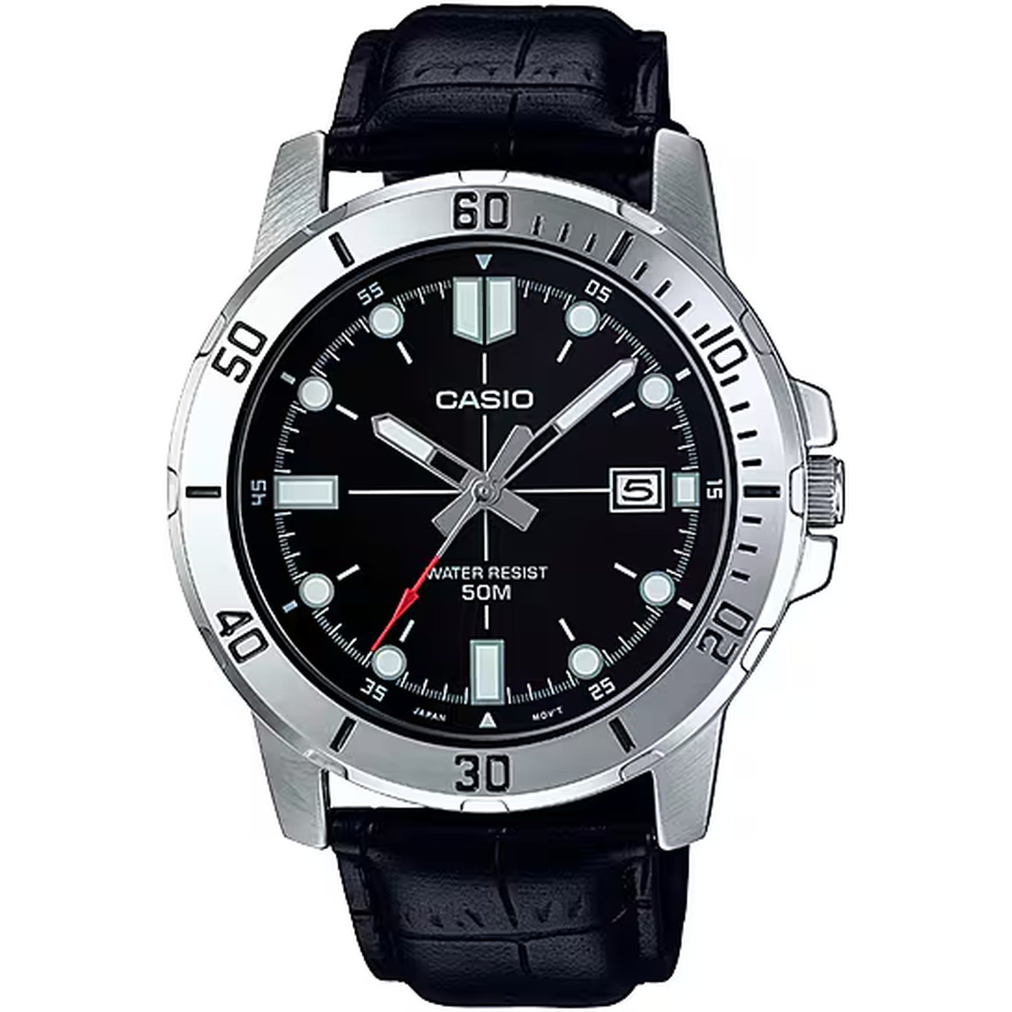 Casio Men's Watch MTP-VD01L-1E Quartz Analog Silver Black