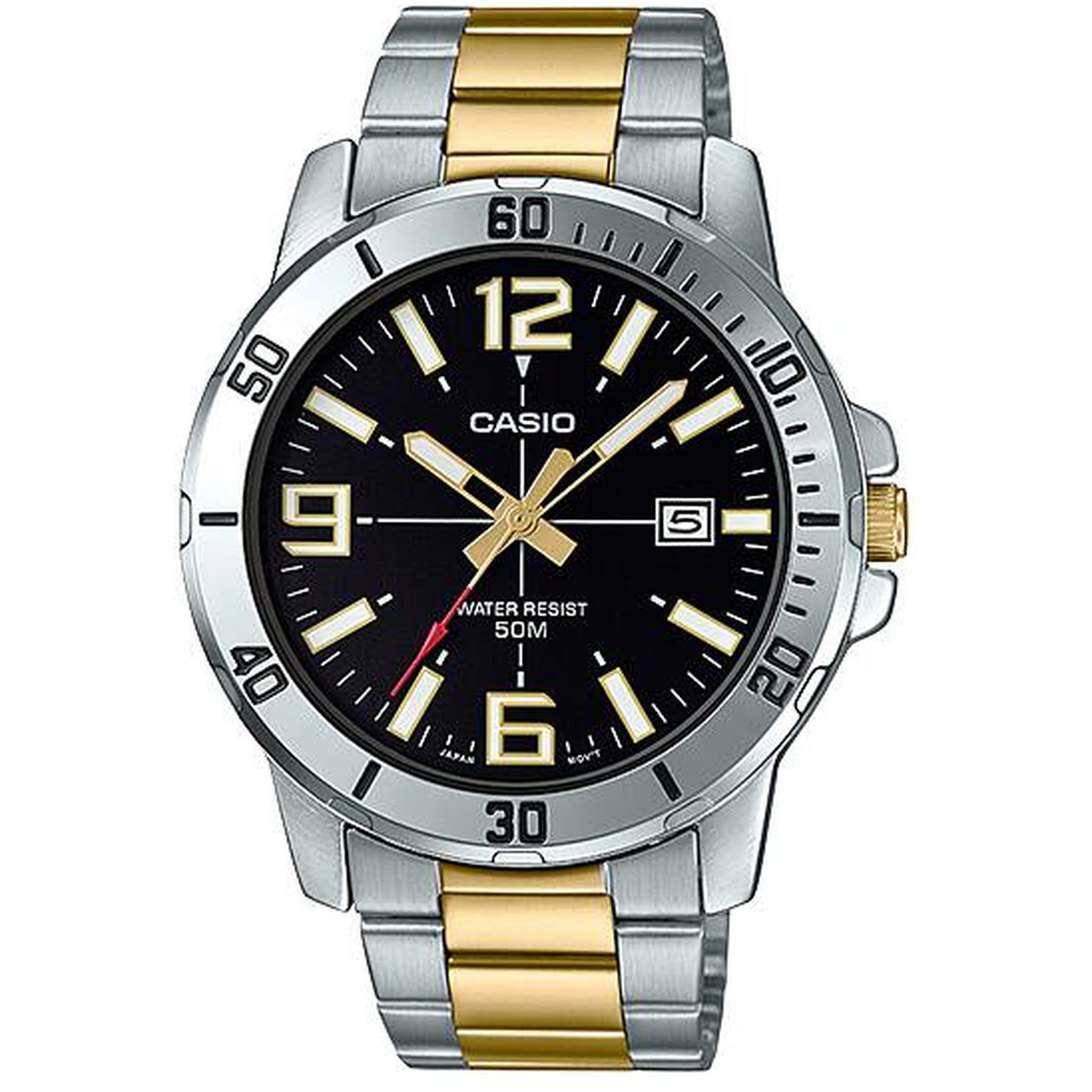 Casio Men's Watch MTP-VD01SG-1B Quartz Analog Silver Black