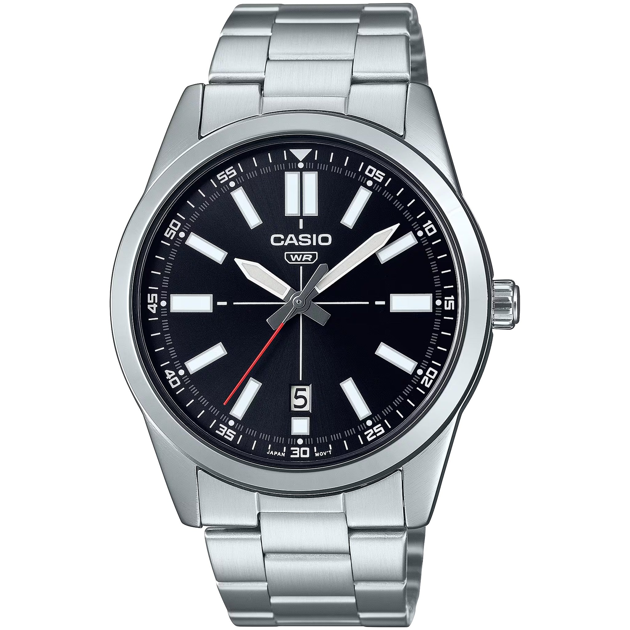 Casio Men's Watch MTP-VD02D-1E Quartz Analog Silver Black