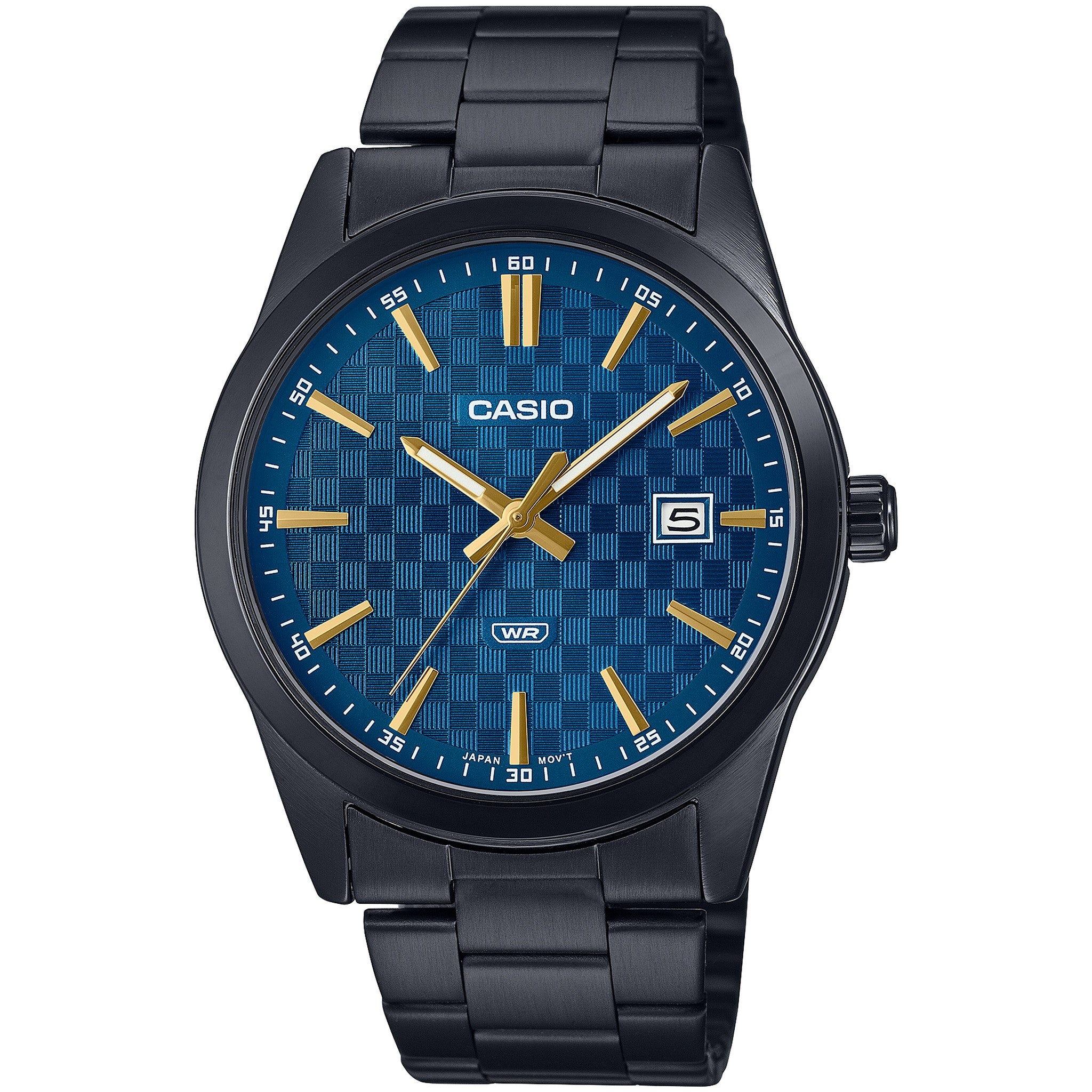 Casio Men's Watch MTP-VD03B-2A Quartz Analog Black Blue