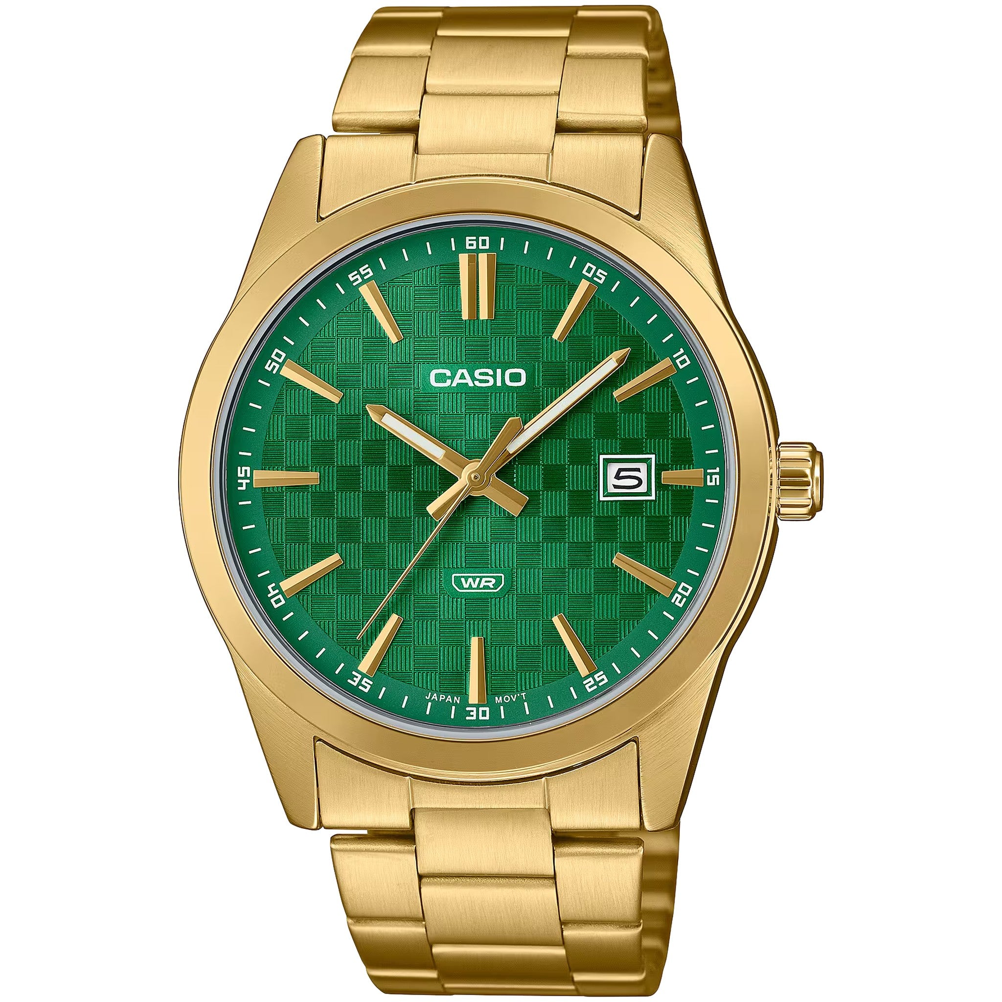 Casio Men's Watch MTP-VD03G-3A Quartz Analog Gold Green
