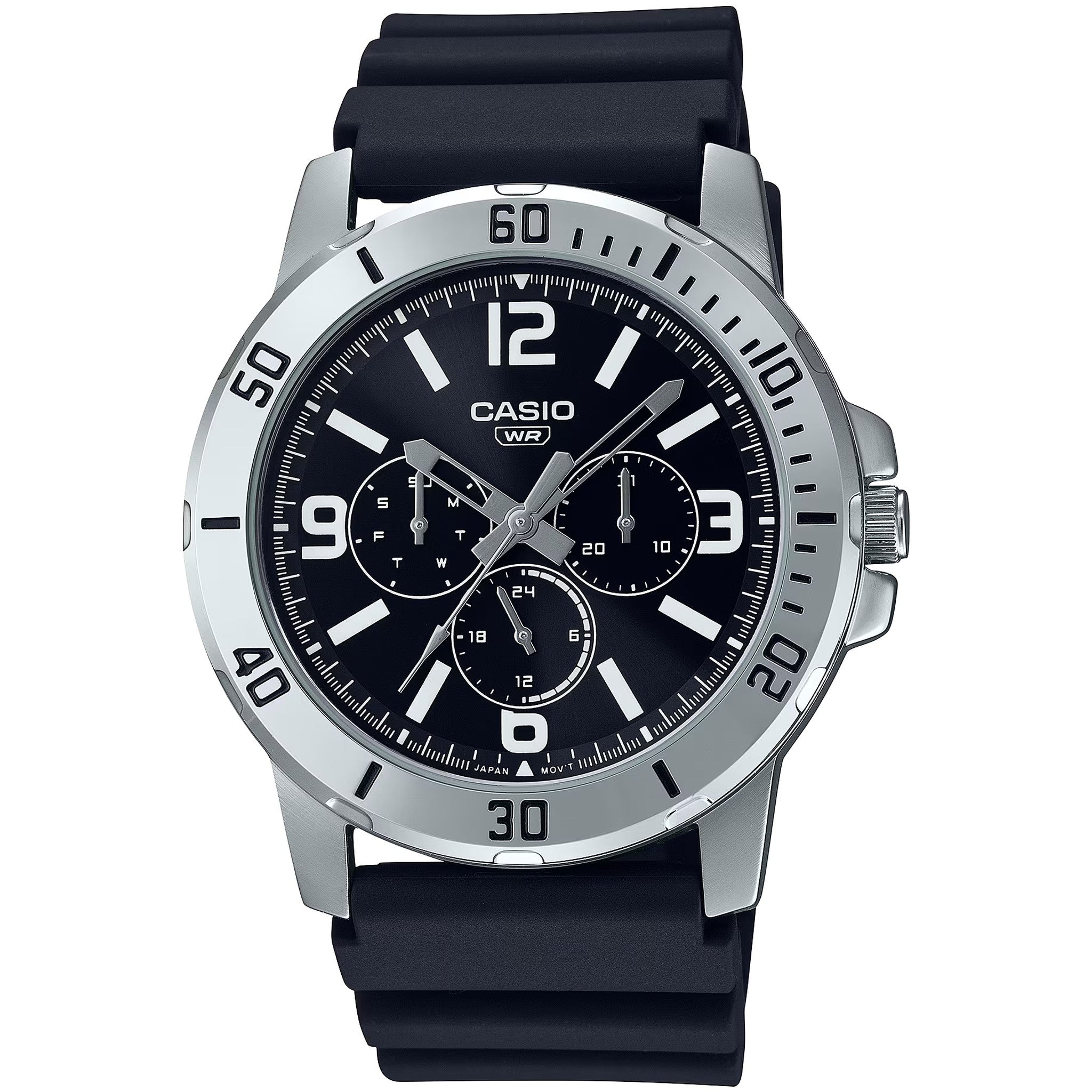 Casio Men's Watch MTP-VD300-1B Quartz Analog Silver Black