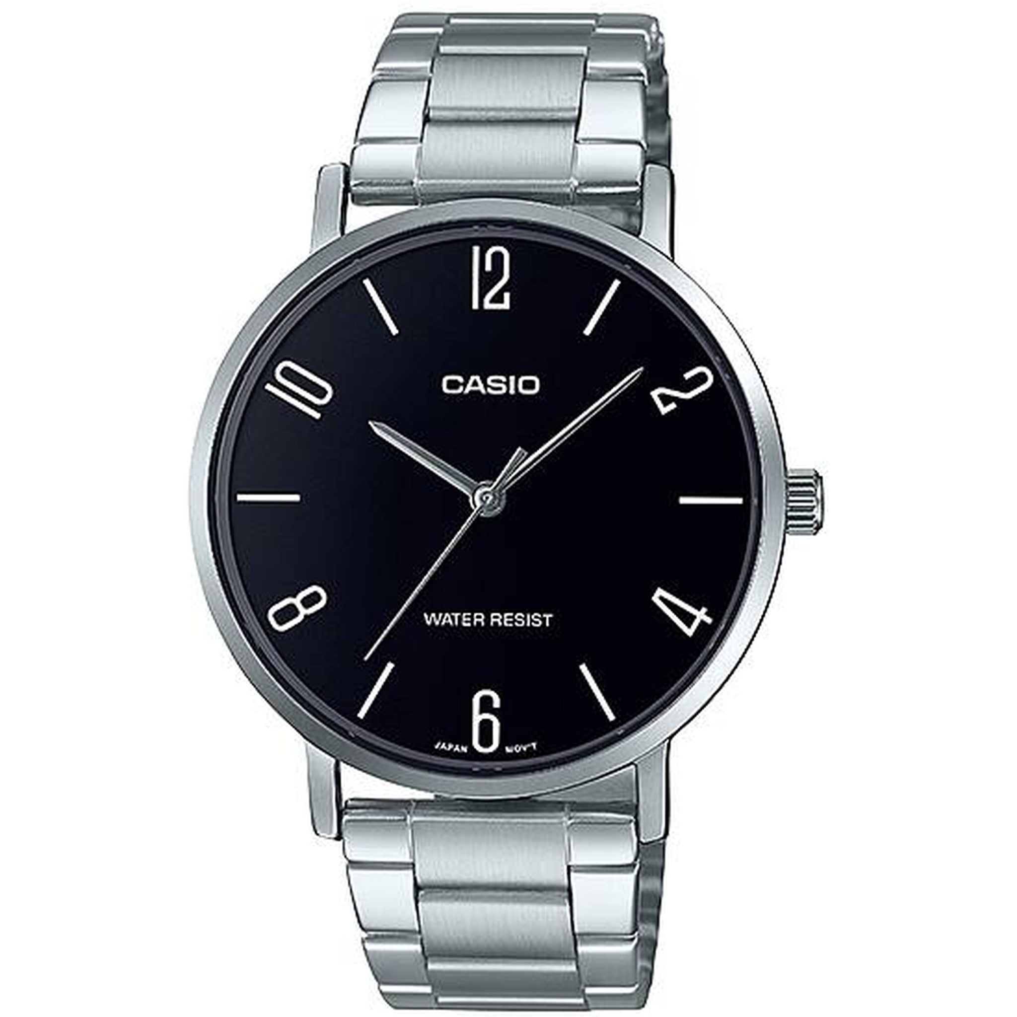 Casio Men's Watch MTP-VT01D-1B2 Quartz Analog Silver Black