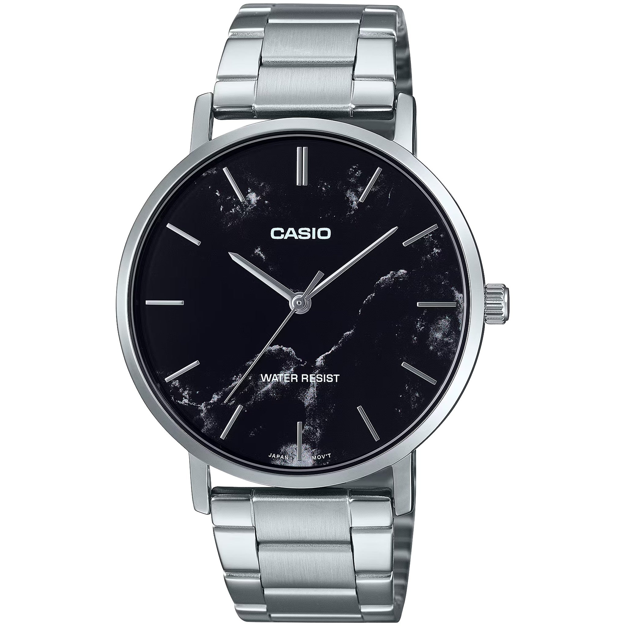 Casio Men's Watch MTP-VT01DM-1A Quartz Analog Silver Black