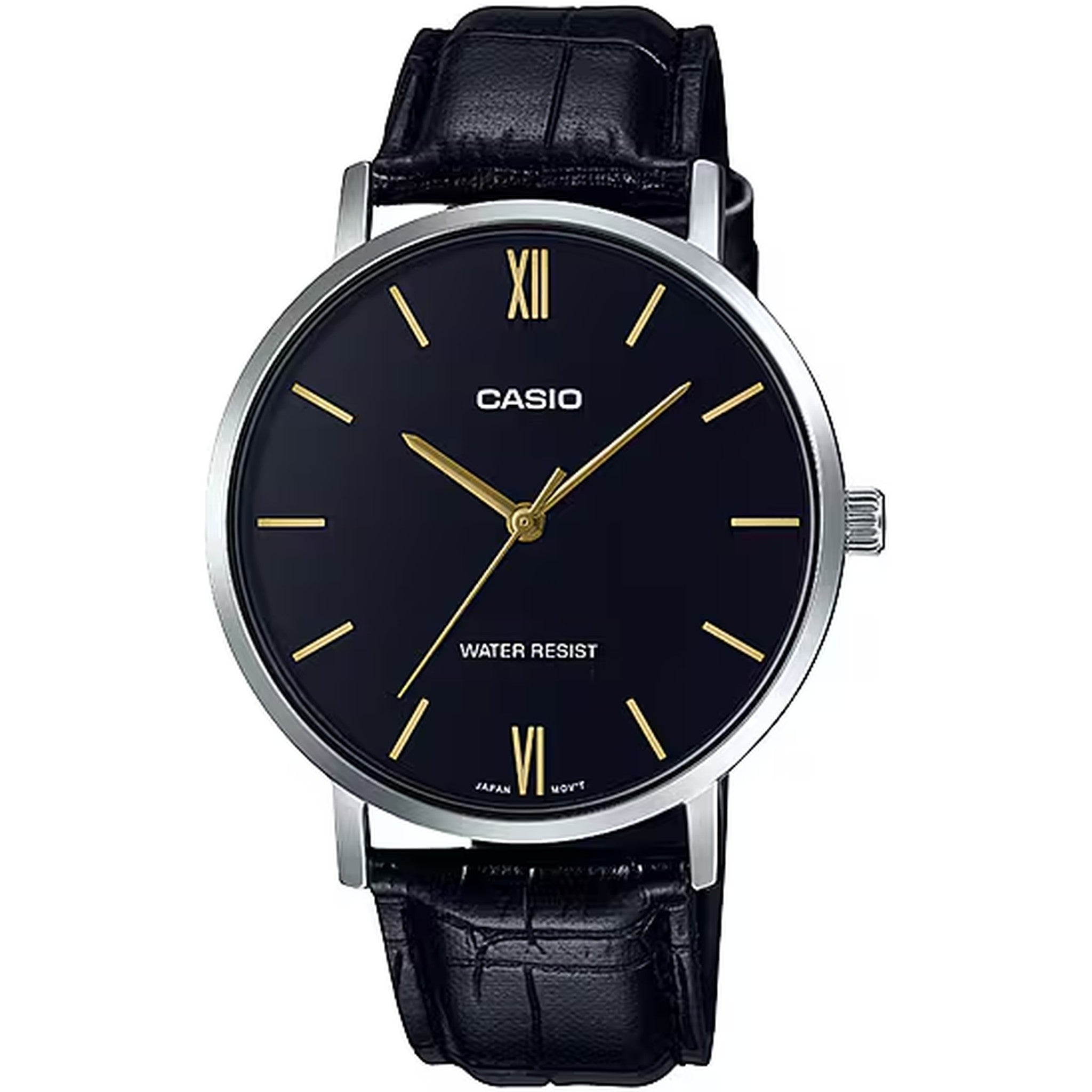 Casio Men's Watch MTP-VT01L-1B Quartz Analog Silver Black