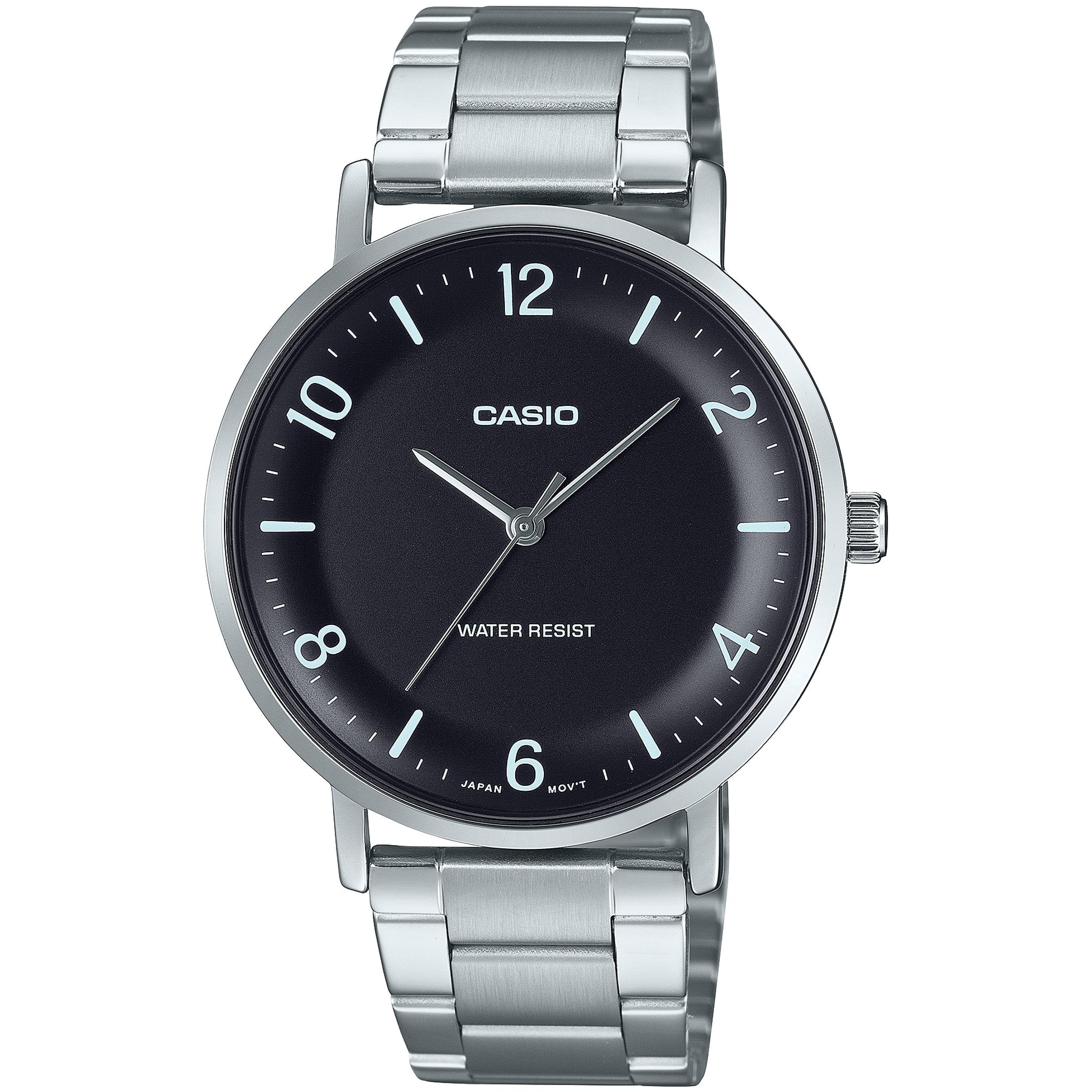 Casio Men's Watch MTP-VT03D-1B Quartz Analog Silver Black