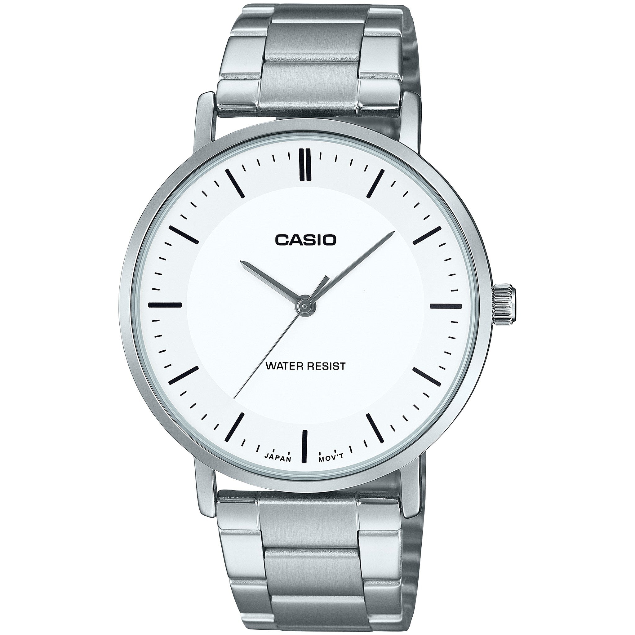 Casio Men's Watch MTP-VT04D-7E Quartz Analog Silver White