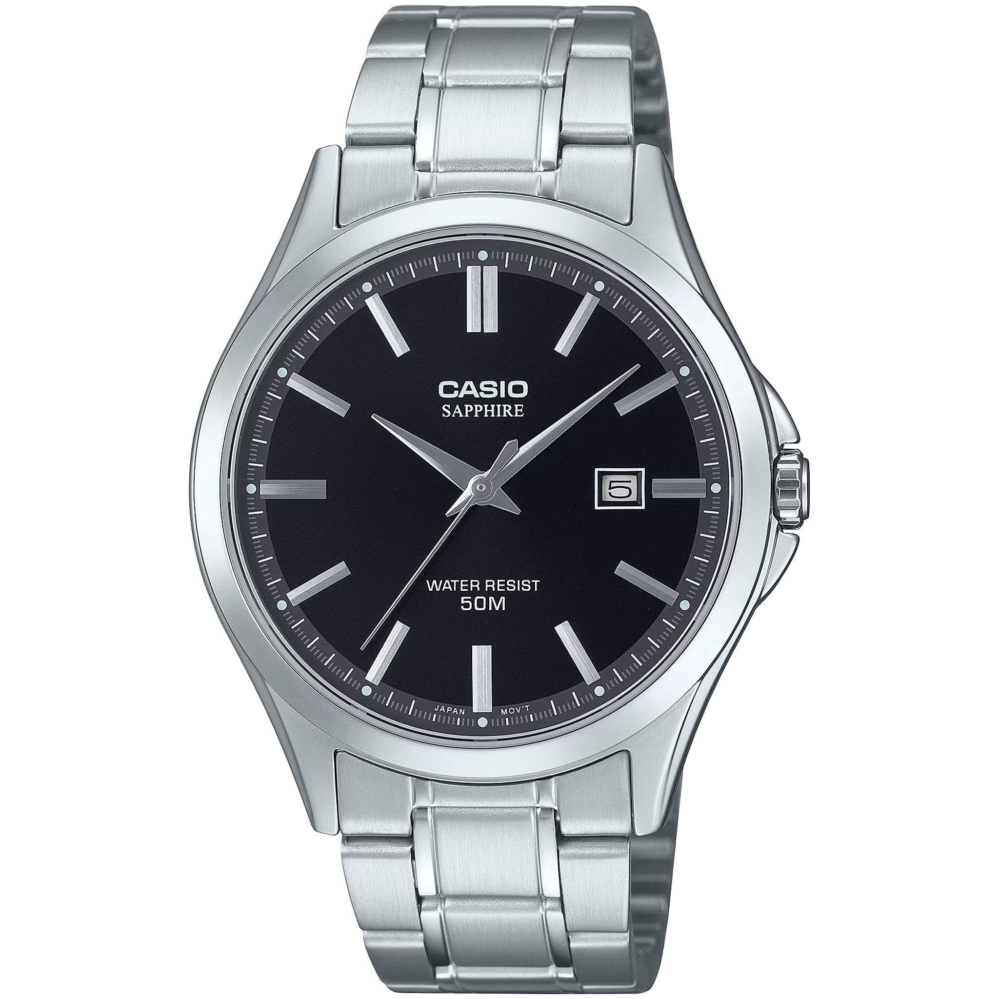Casio Men's Watch MTS-115D-1A Quartz Analog Silver Black