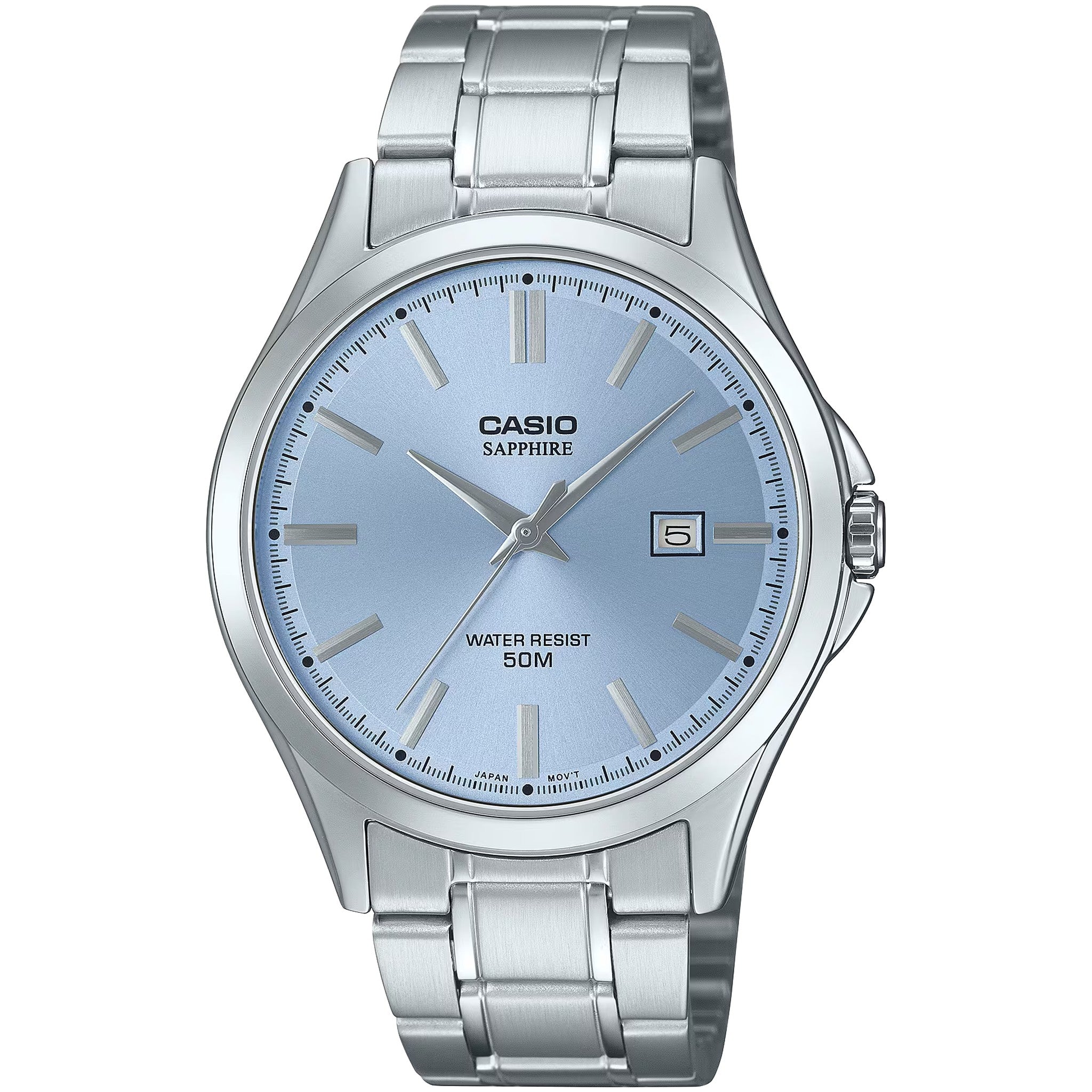 Casio Men's Watch MTS-115D-2A2 Quartz Analog Silver Blue