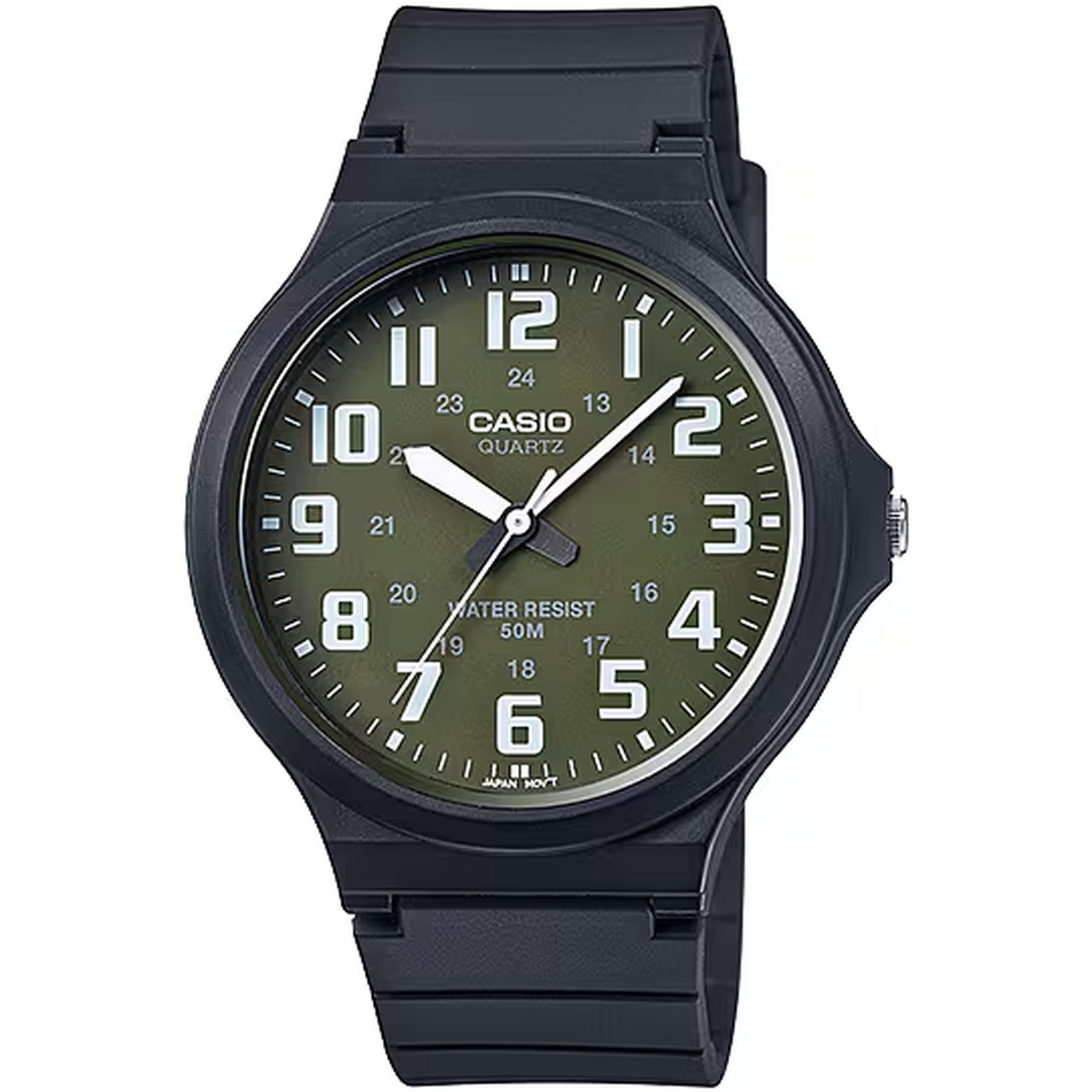 Montre Casio Homme MW-240-3B Quartz Analogique Noir Vert