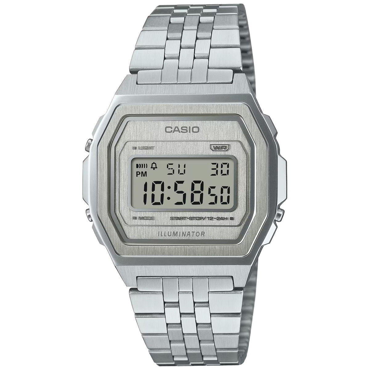 Casio Vintage Premium A1000A-7 Silver Digital Watch