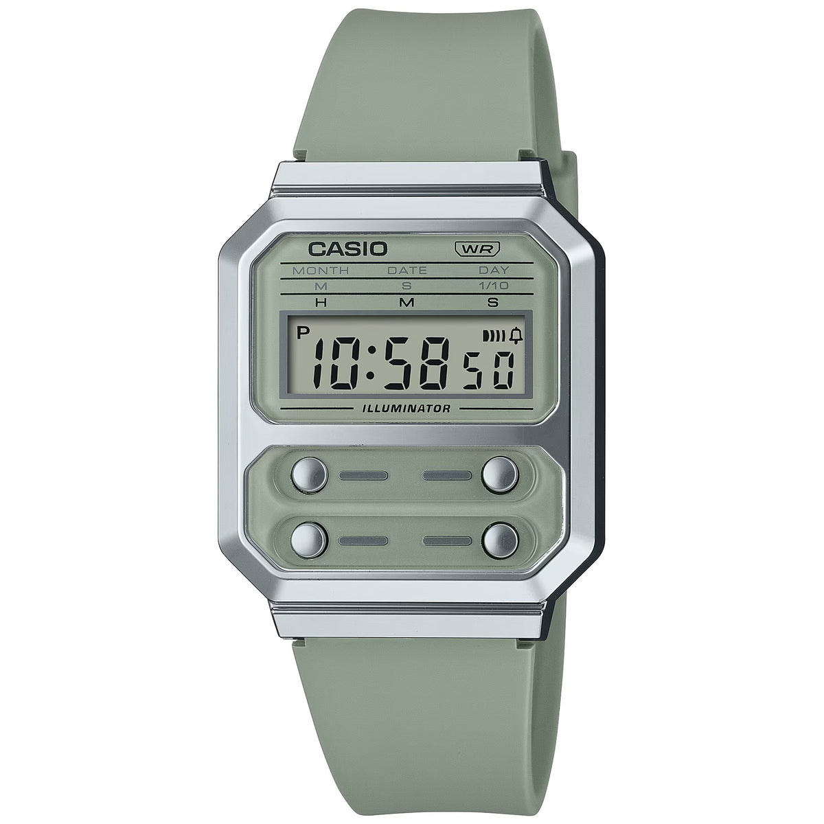 Casio Vintage A100WEF-3A Digitaluhr Grün