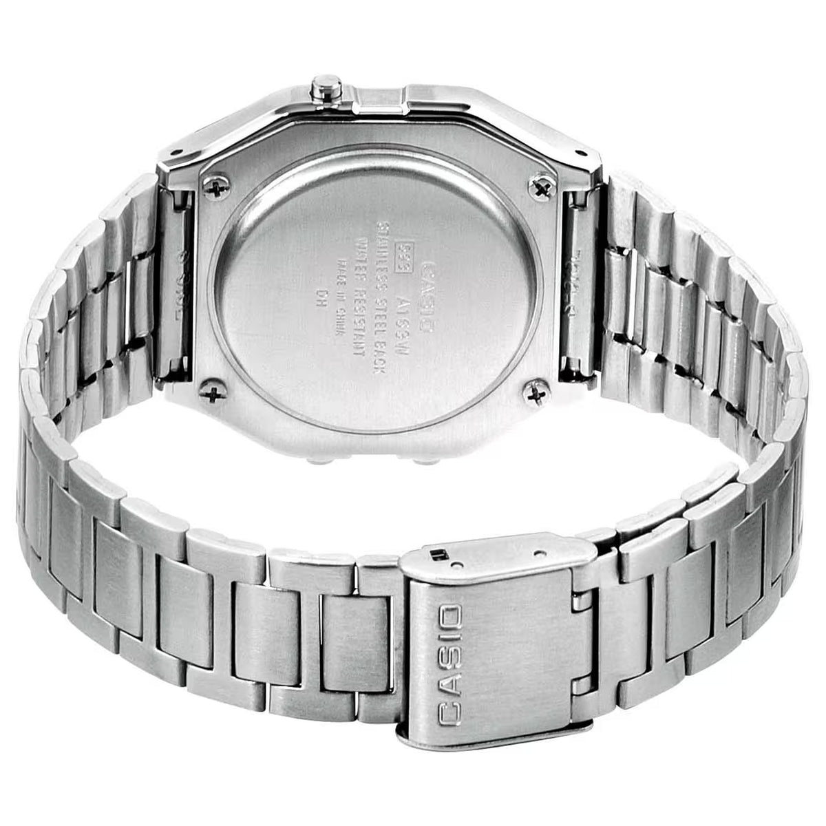 Montre Casio Vintage A163WA-1Q Digitale Argenté Noir