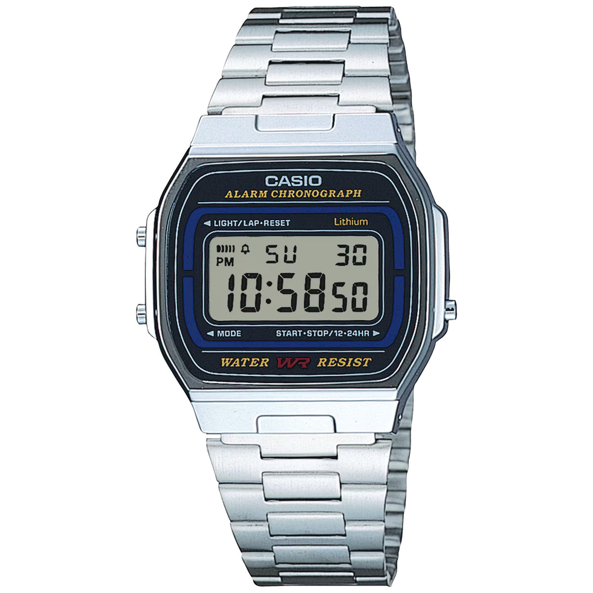 Casio Vintage Uhr A164WA-1V Digital Schwarz Blau