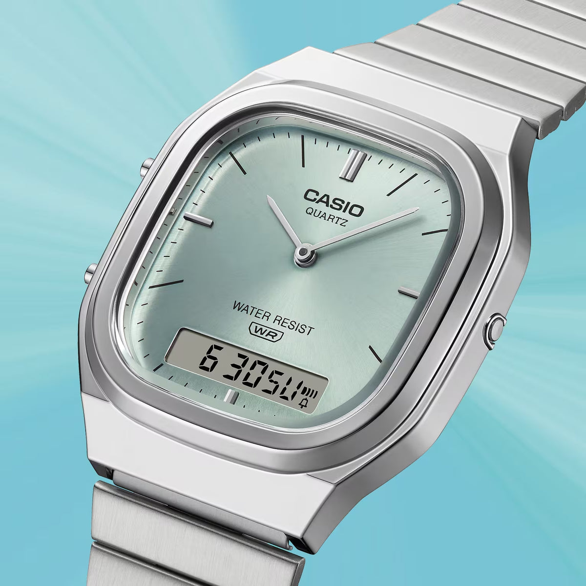 Montre Casio Vintage AQ-240E-2A Analogique / Digitale Bleu