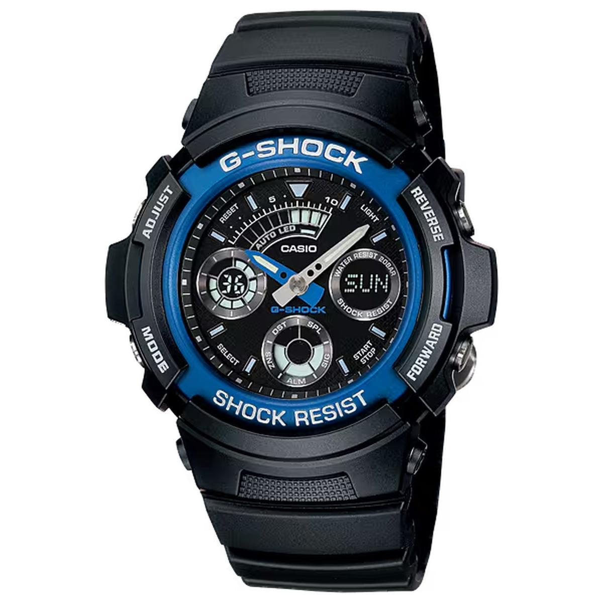 Casio G-Shock AW-591-2A Herrenuhr Schwarz Blau
