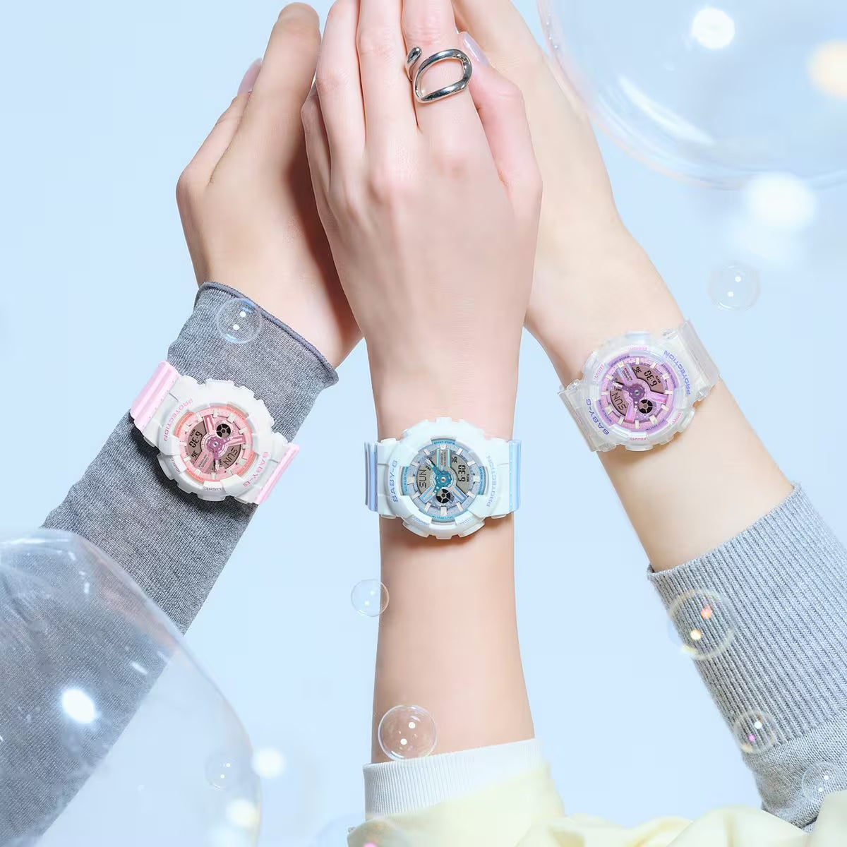 Casio Baby-G BA-110PD-4A Damenuhr Weiß Rosa