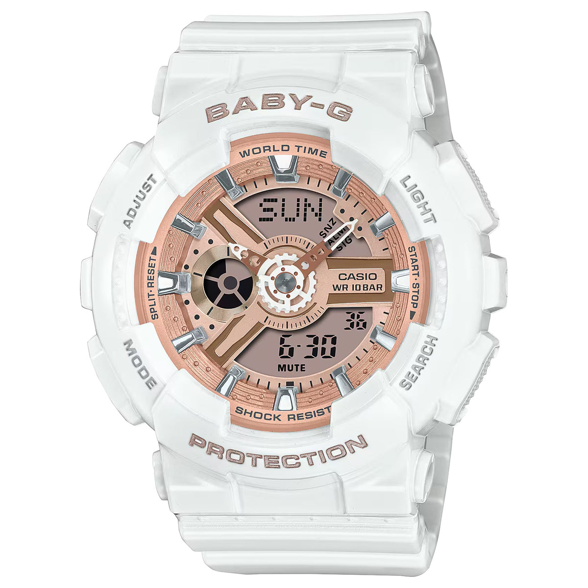 Casio Baby-G BA-110X-7A1 Damenuhr Weiß Bronze
