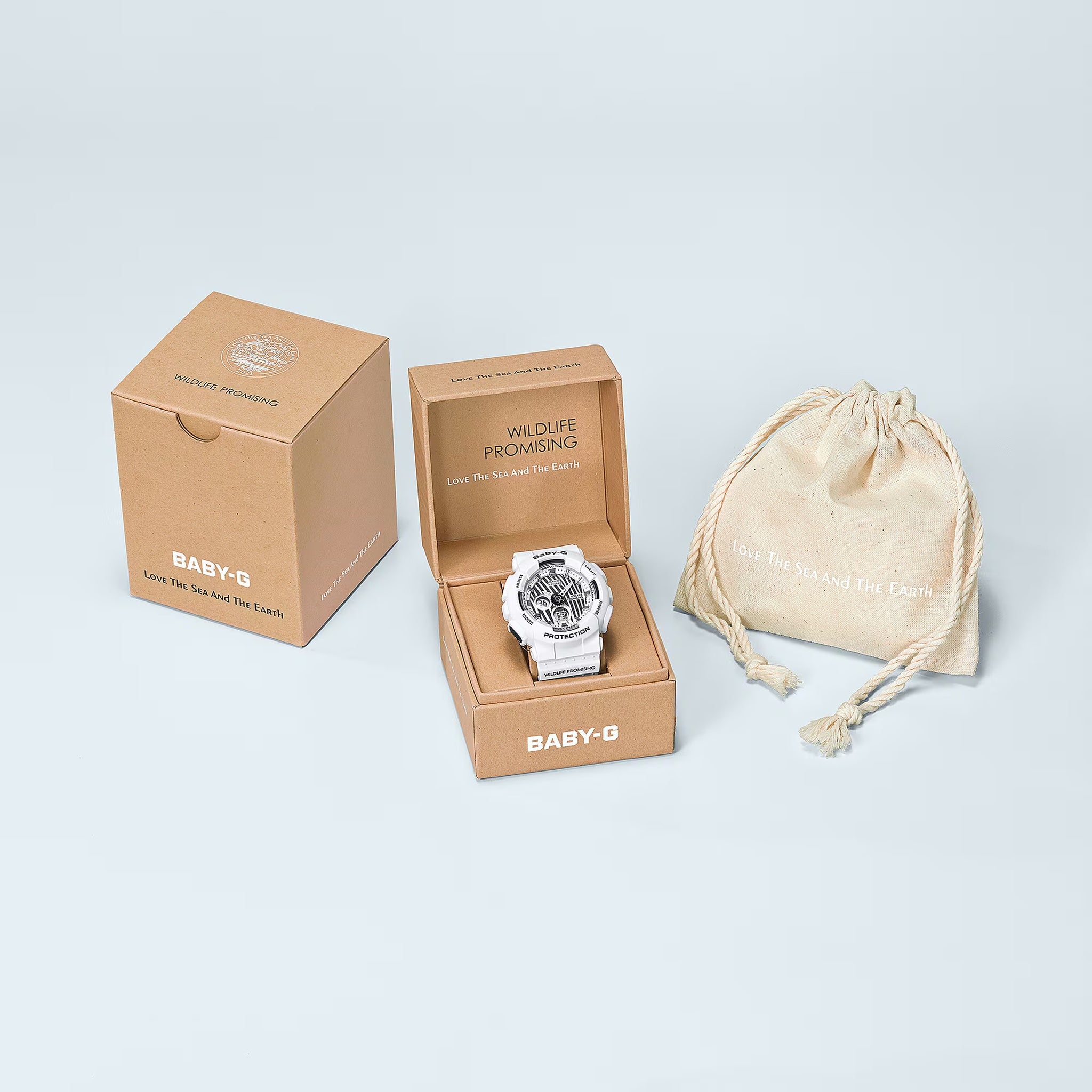 Casio Baby-G BA-120WLP-7A Women's White Wildlife Promising Watch