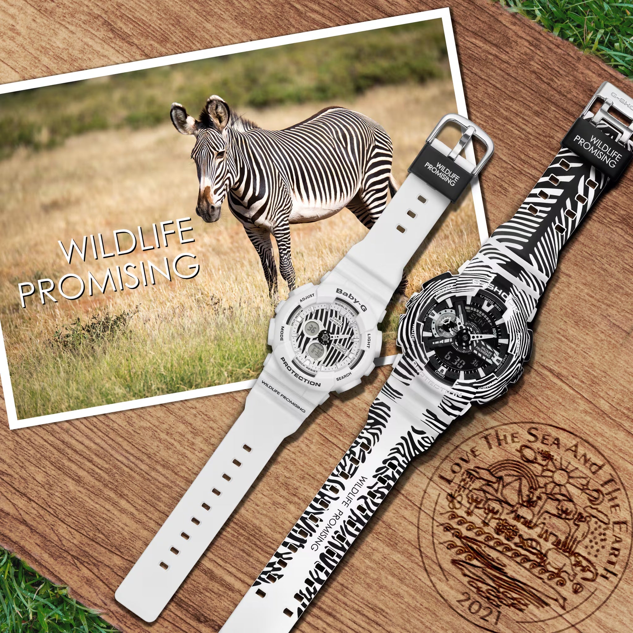 Casio Baby-G BA-120WLP-7A Women's White Wildlife Promising Watch