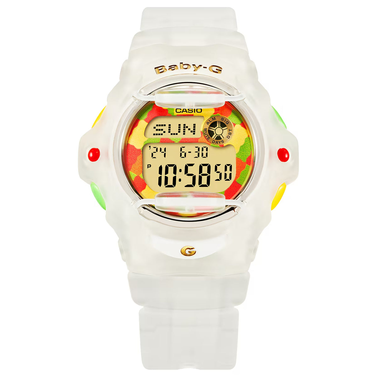 Casio Baby-G BG-169HRB-7 Damenuhr Weiß Mehrfarbig Haribo