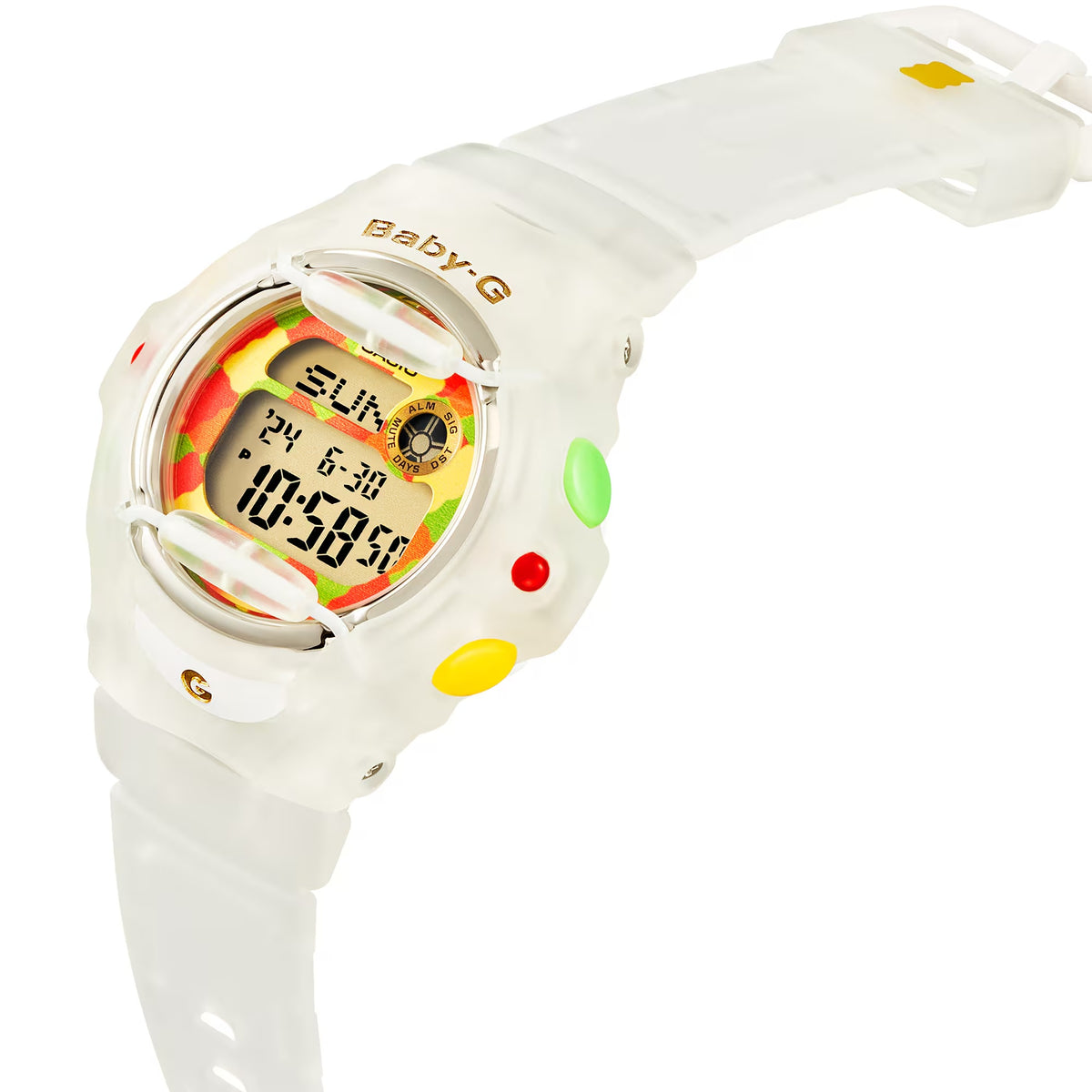Casio Baby-G BG-169HRB-7 Damenuhr Weiß Mehrfarbig Haribo