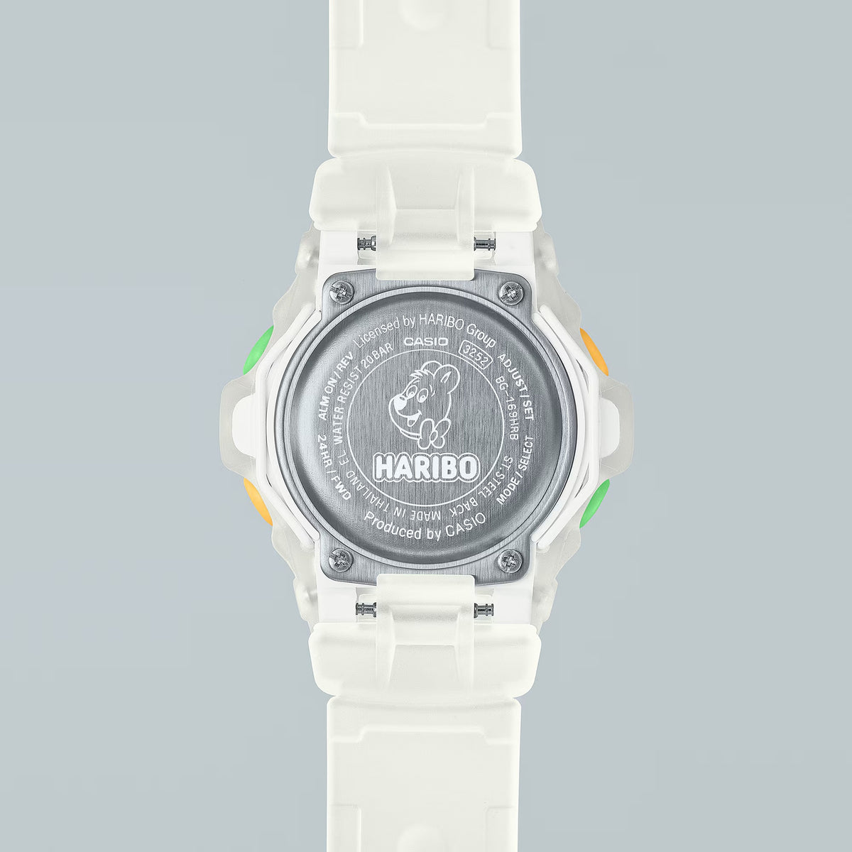 Casio Baby-G BG-169HRB-7 Damenuhr Weiß Mehrfarbig Haribo