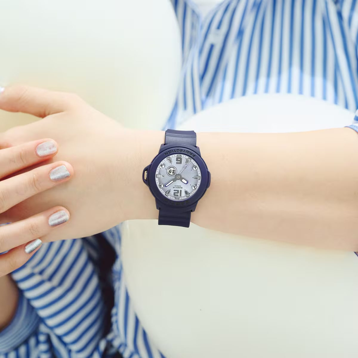 Casio Baby-G BGA-15K-2A Damenuhr Schwarz Silber