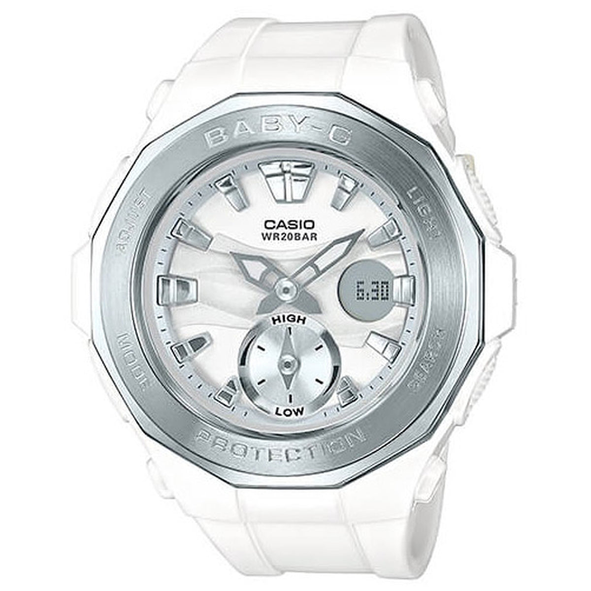 Casio Baby-G BGA-220-7A Damenuhr Weiß Silber