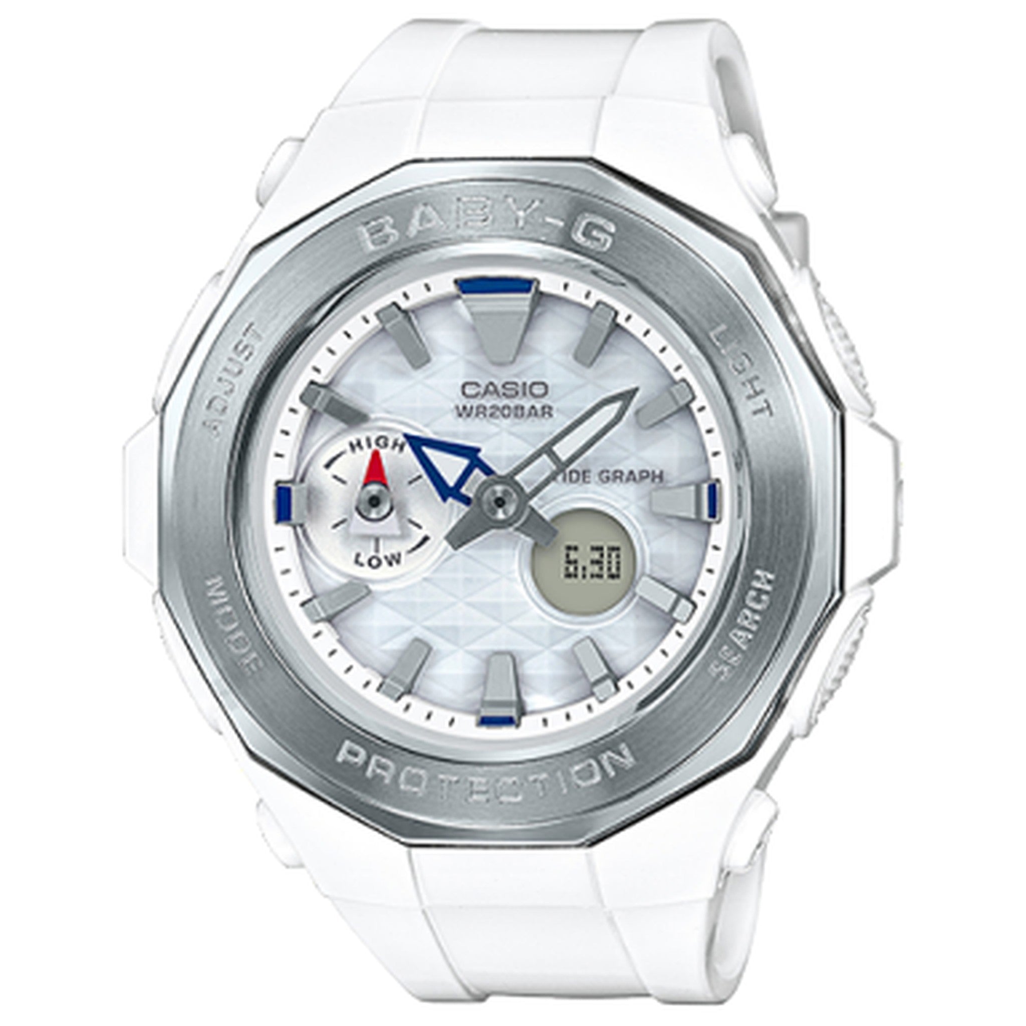 Casio Baby-G BGA-225-7A Women's Watch White Silver-Tone