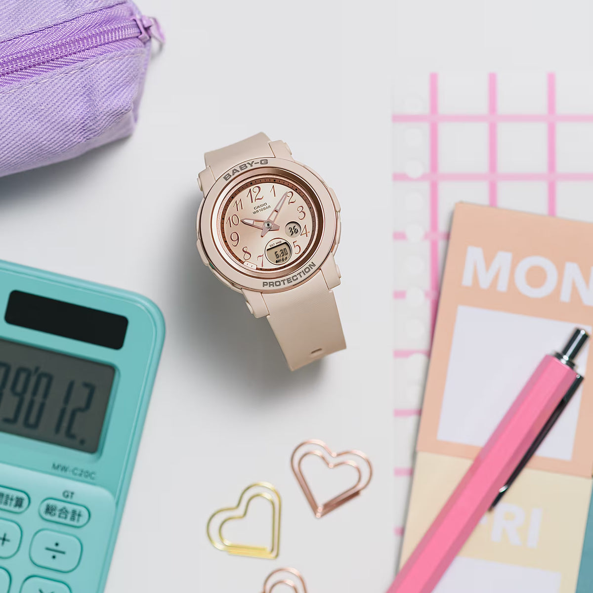 Casio Baby-G BGA-290SA-4A Damen-Uhr, Rosa