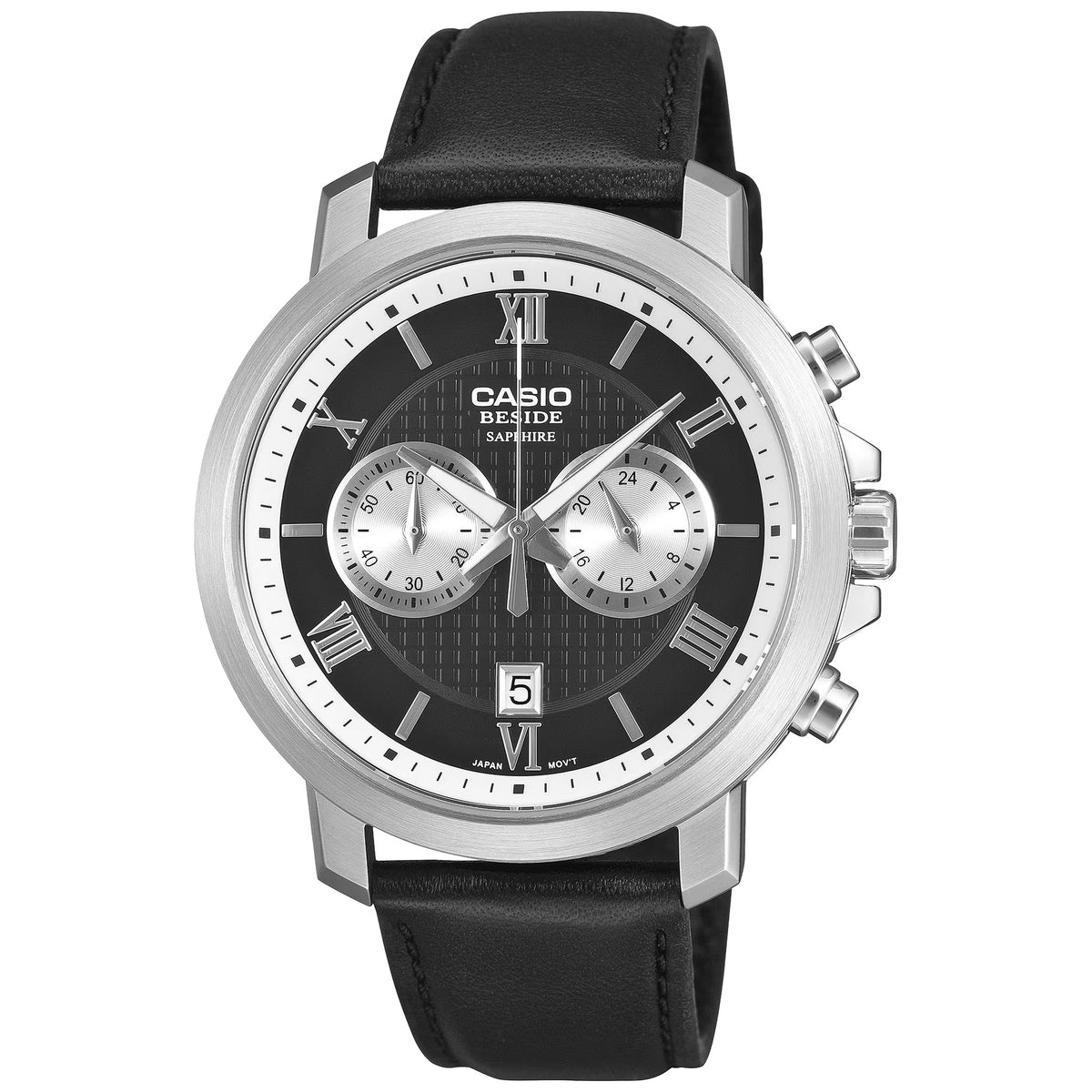 Relógio Casio Beside BMS-500L-1A Cronógrafo Analógico Preto Homem