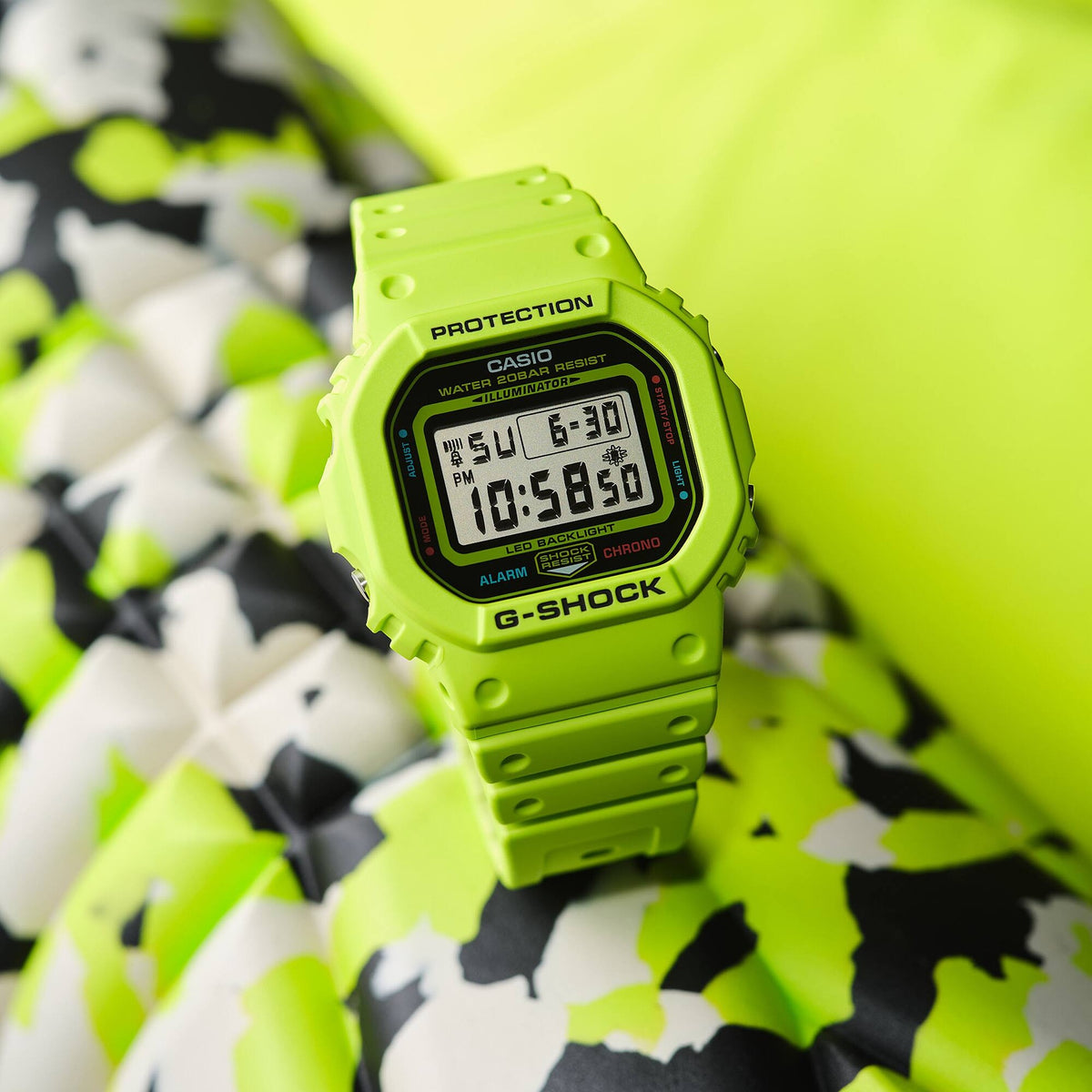 Casio G-Shock DW-5600EP-9 Herrenuhr Grün Gelb