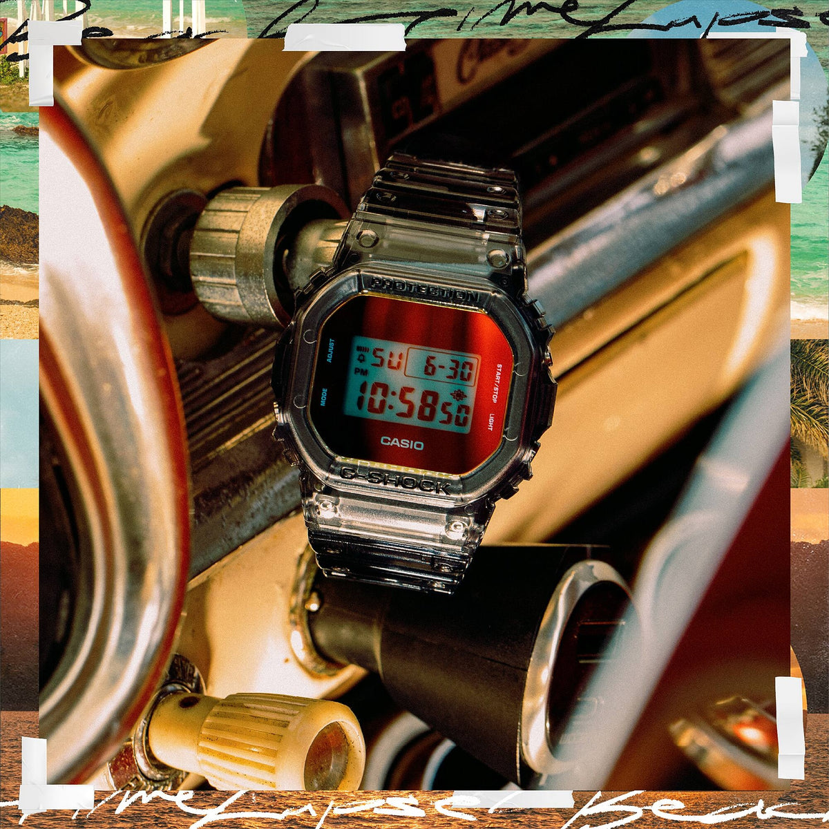 Casio G-Shock DW-5600TLS-8 Herrenuhr Transparent Grau