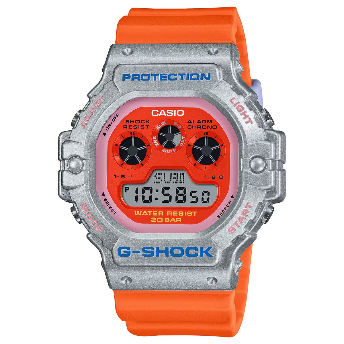 Casio G-Shock DW-5900EU-8A4 Herrenuhr Grau Orange