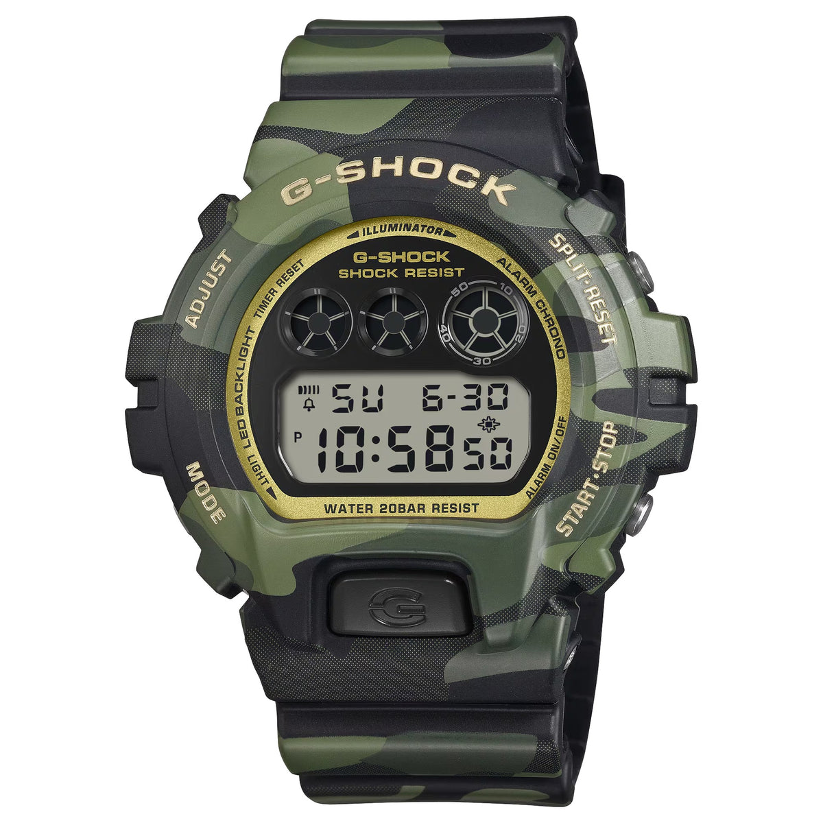 Casio G-Shock DW-6900CMG-3 Herrenuhr, Camouflage Gold