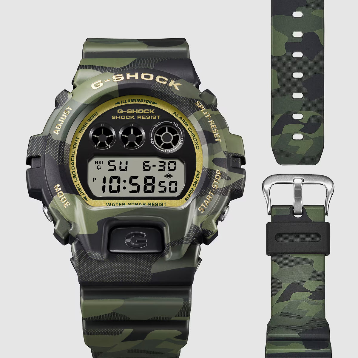 Casio G-Shock DW-6900CMG-3 Herrenuhr, Camouflage Gold