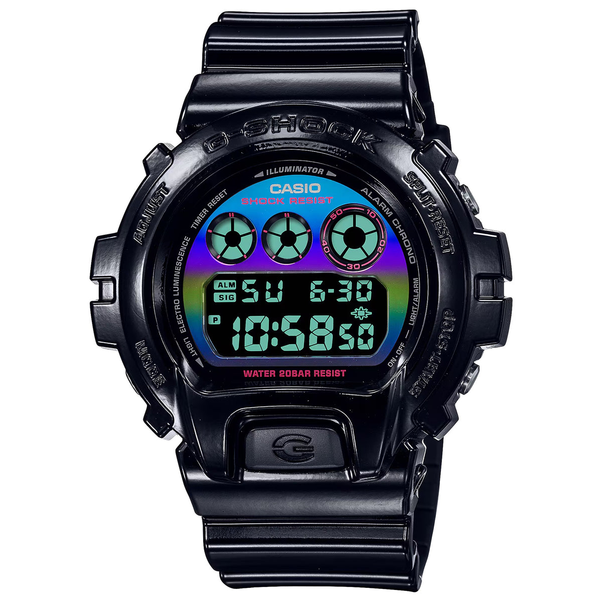 Casio G-Shock DW-6900RGB-1 Herrenuhr Schwarz Multicolor