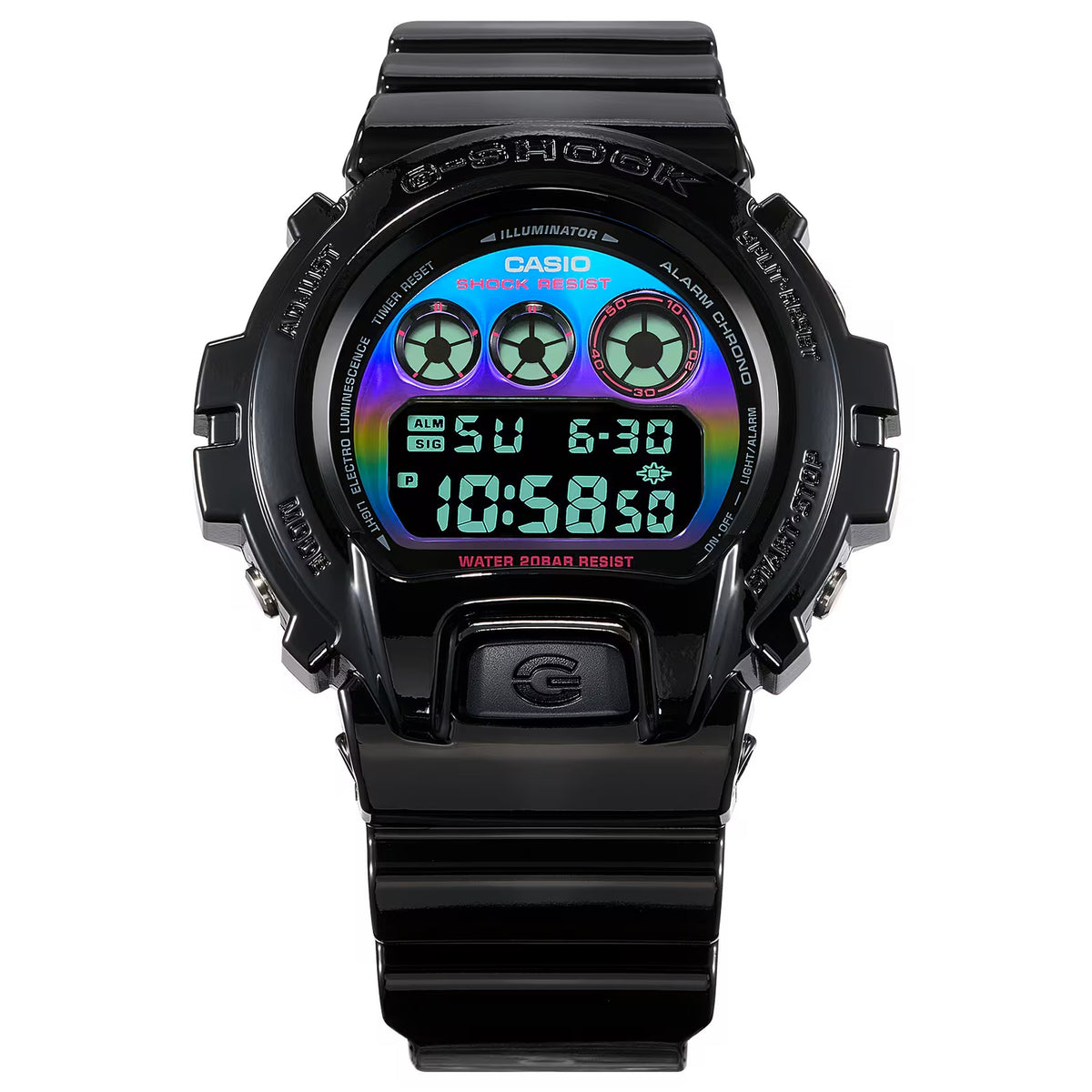 Casio G-Shock DW-6900RGB-1 Herrenuhr Schwarz Multicolor