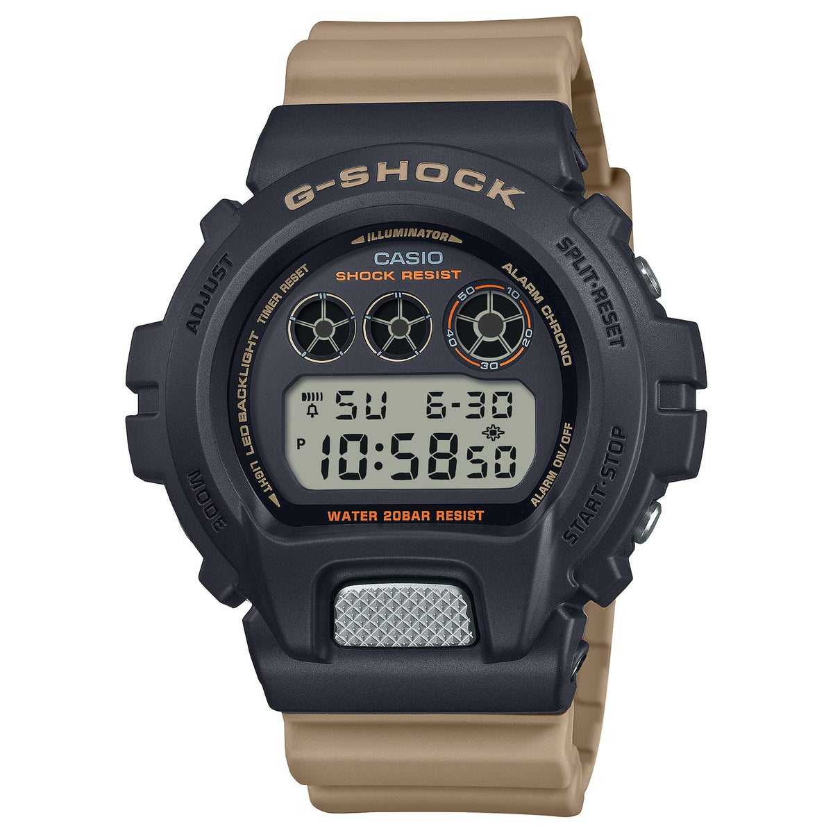 Casio G-Shock Herrenuhr DW-6900TU-1A5 Schwarz Beige