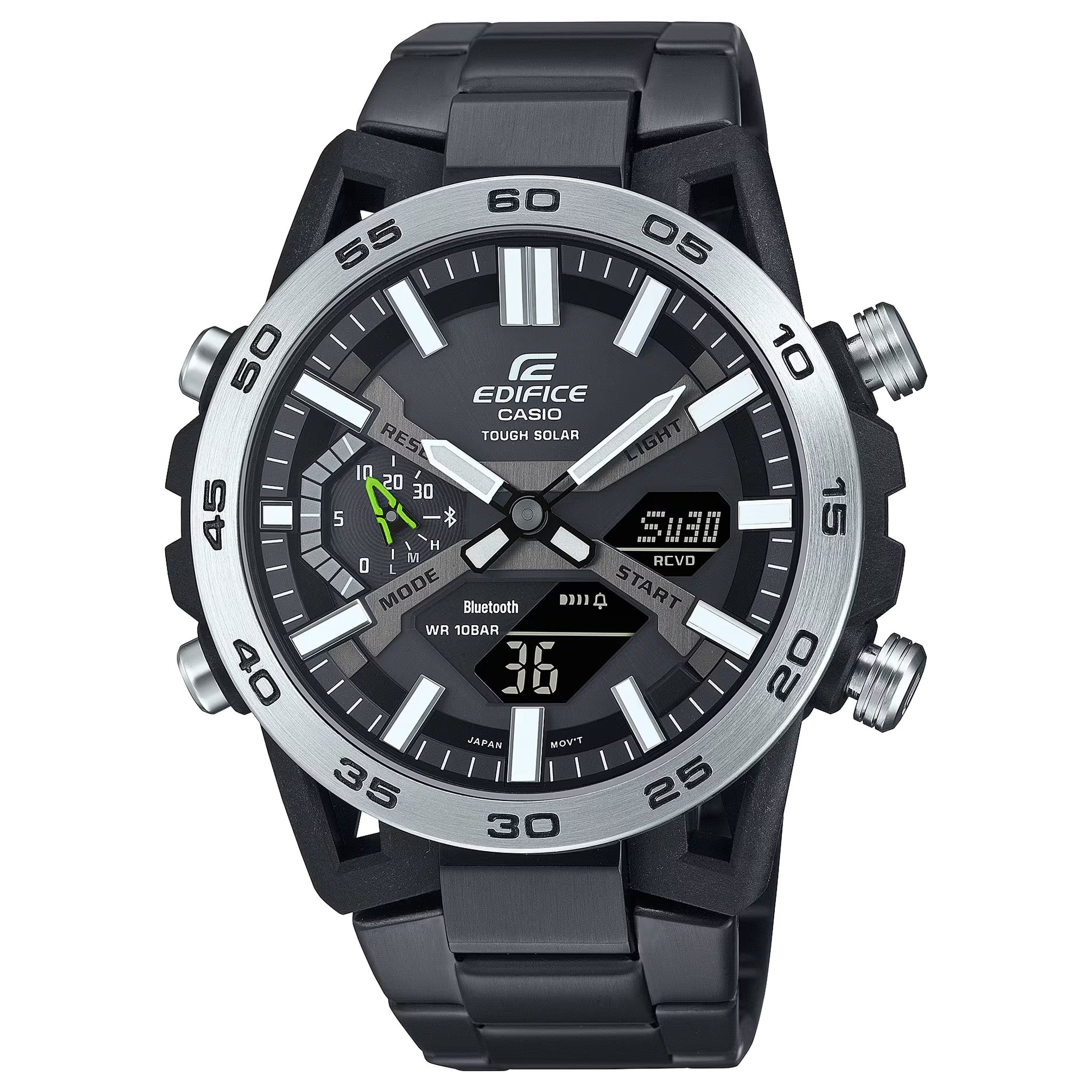 Casio Edifice ECB-2000DD-1A Herrenuhr Schwarz Silber